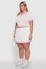 Plus Size Daisy Varsity Stripe Crop Polo Tee sold by Rainbow