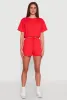 Daisy Short Sleeve Drawstring Hem Crop Top sold by Rainbow