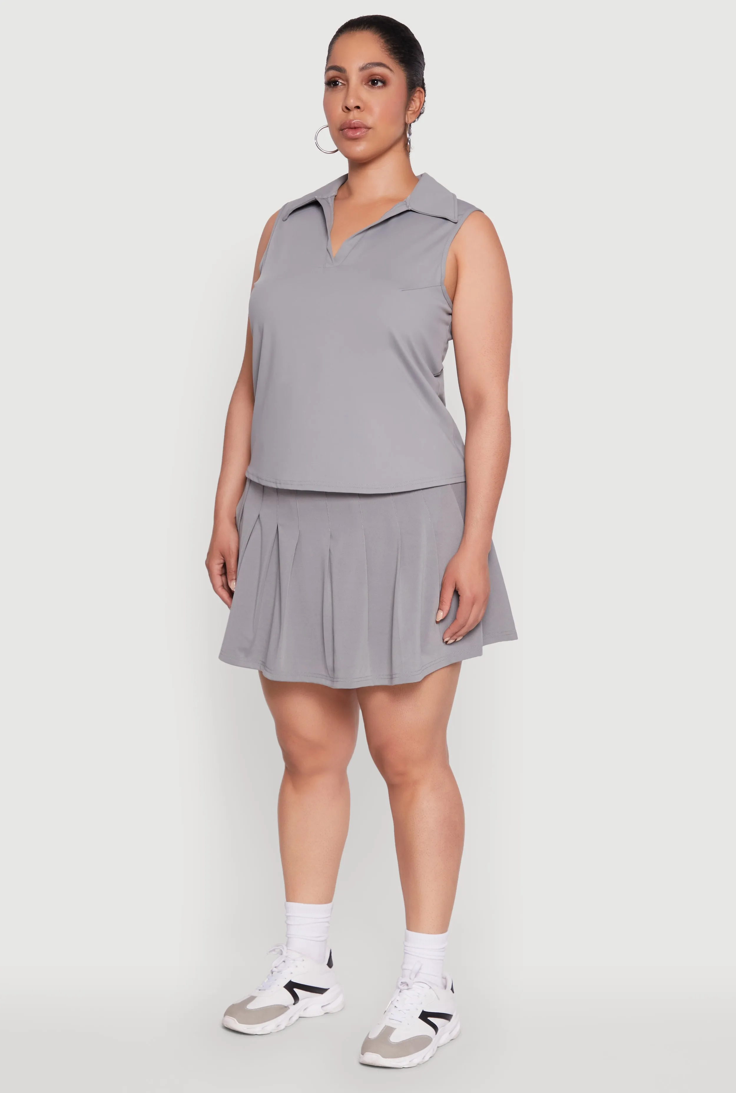 Plus Size Active Sleeveless Polo Top sold by Rainbow product image thumbnail 5