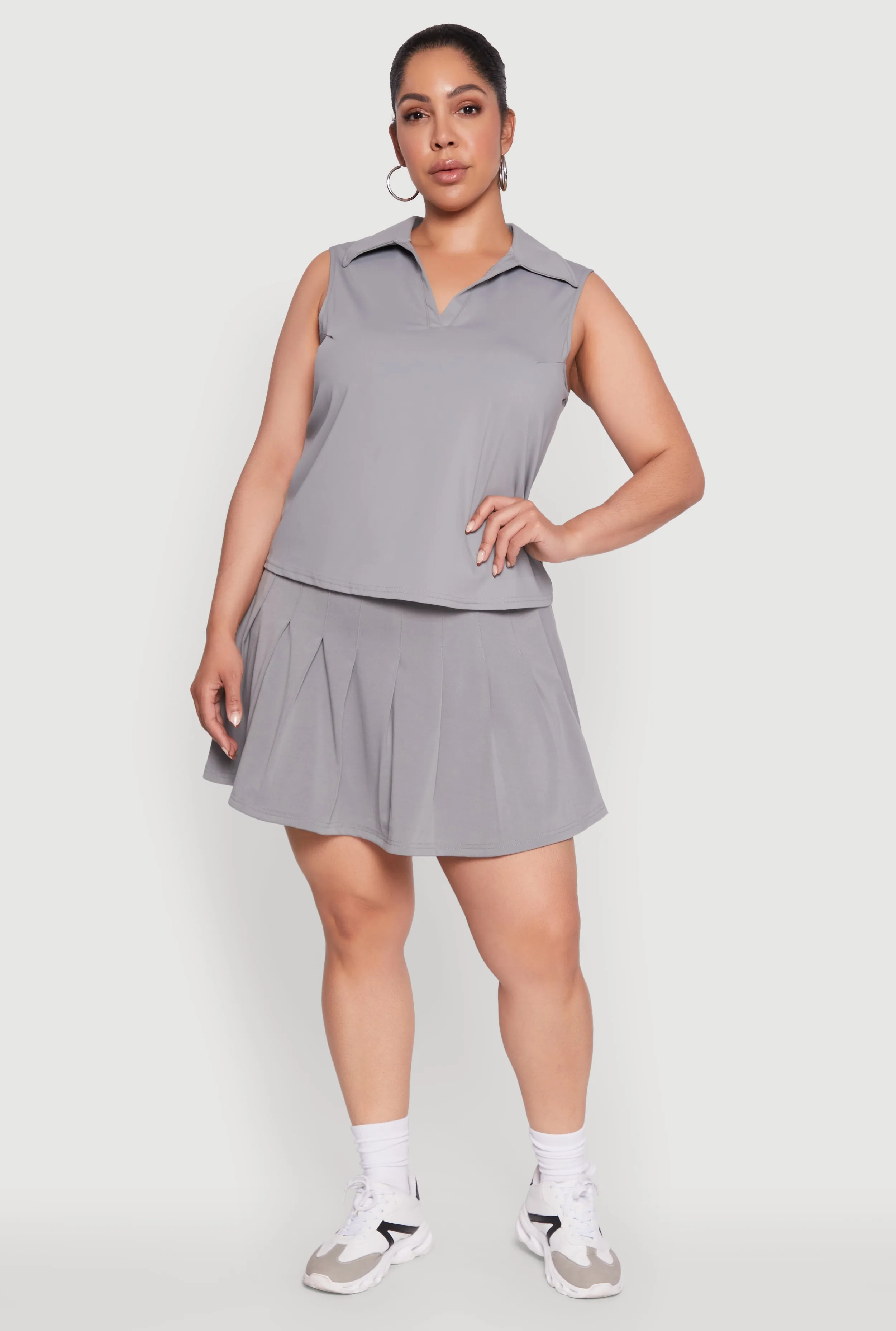 Plus Size Active Sleeveless Polo Top sold by Rainbow product image thumbnail 2