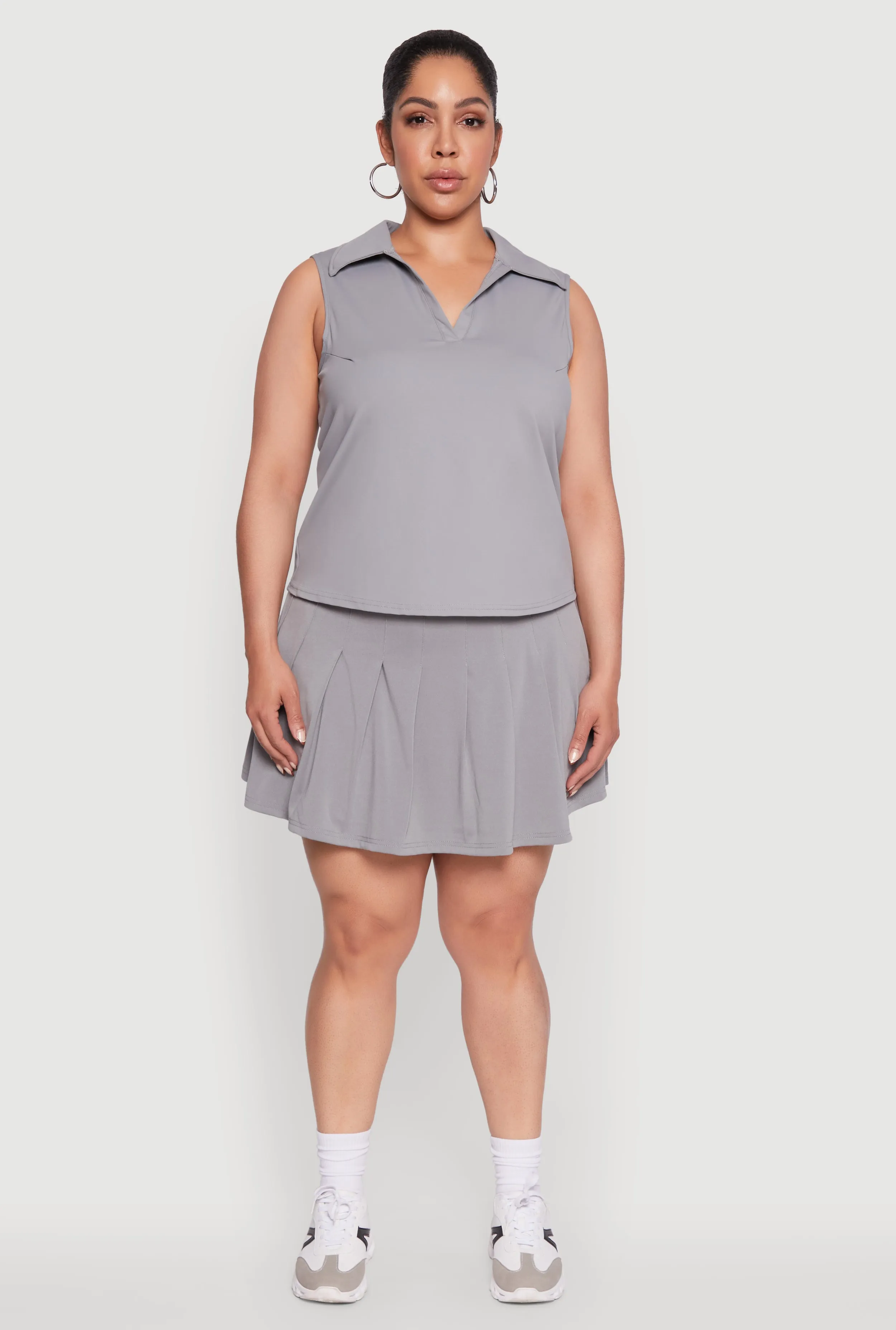 Plus Size Active Sleeveless Polo Top sold by Rainbow product image thumbnail 3