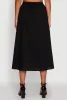 Trendy Poplin High Waisted Side Slit Midi Skirt sold by Rainbow