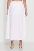 Trendy Poplin High Waisted Side Slit Midi Skirt sold by Rainbow