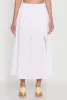 Trendy Poplin High Waisted Side Slit Midi Skirt sold by Rainbow
