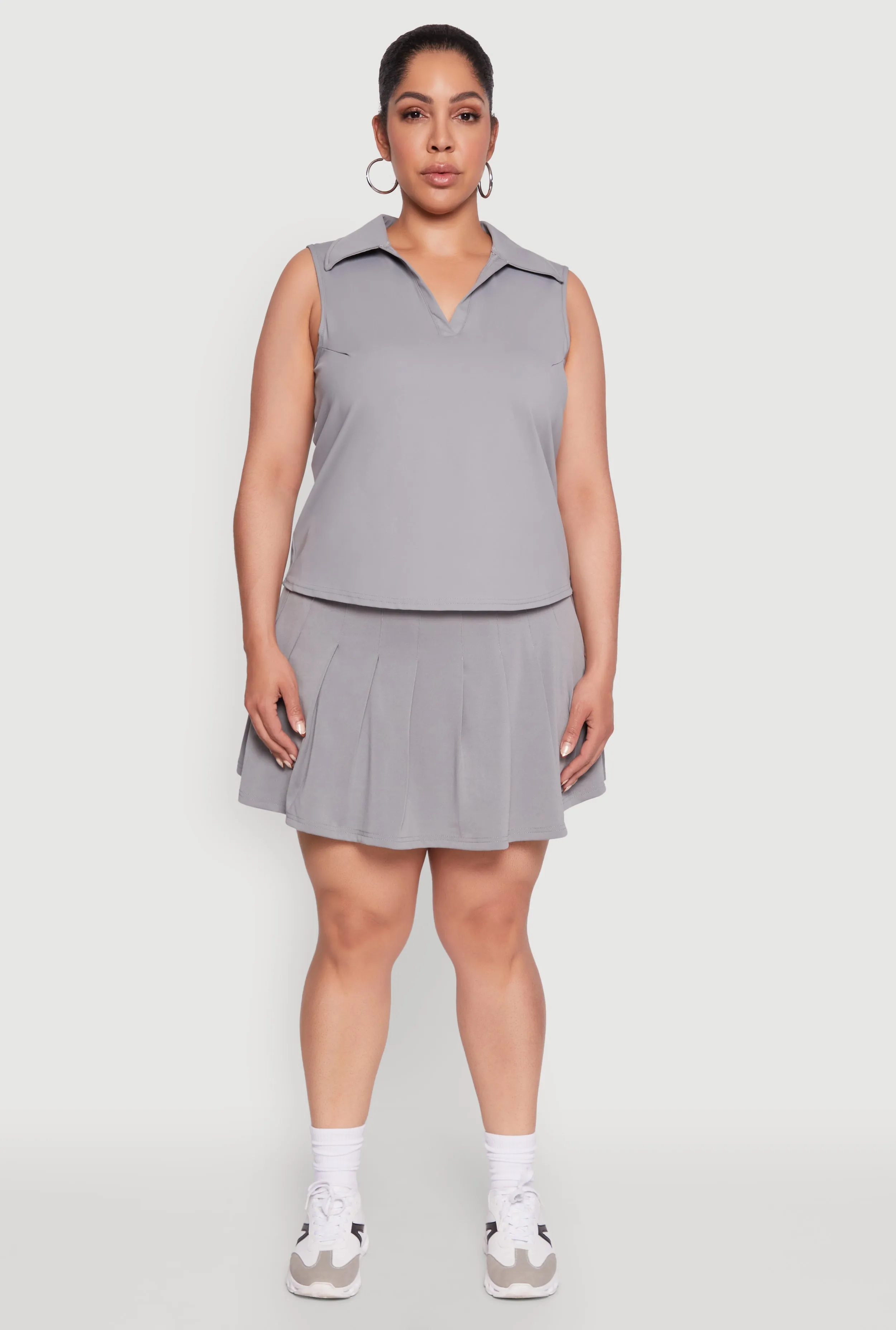 Plus Size Active High Waisted Pleated Skort sold by Rainbow product image thumbnail 2