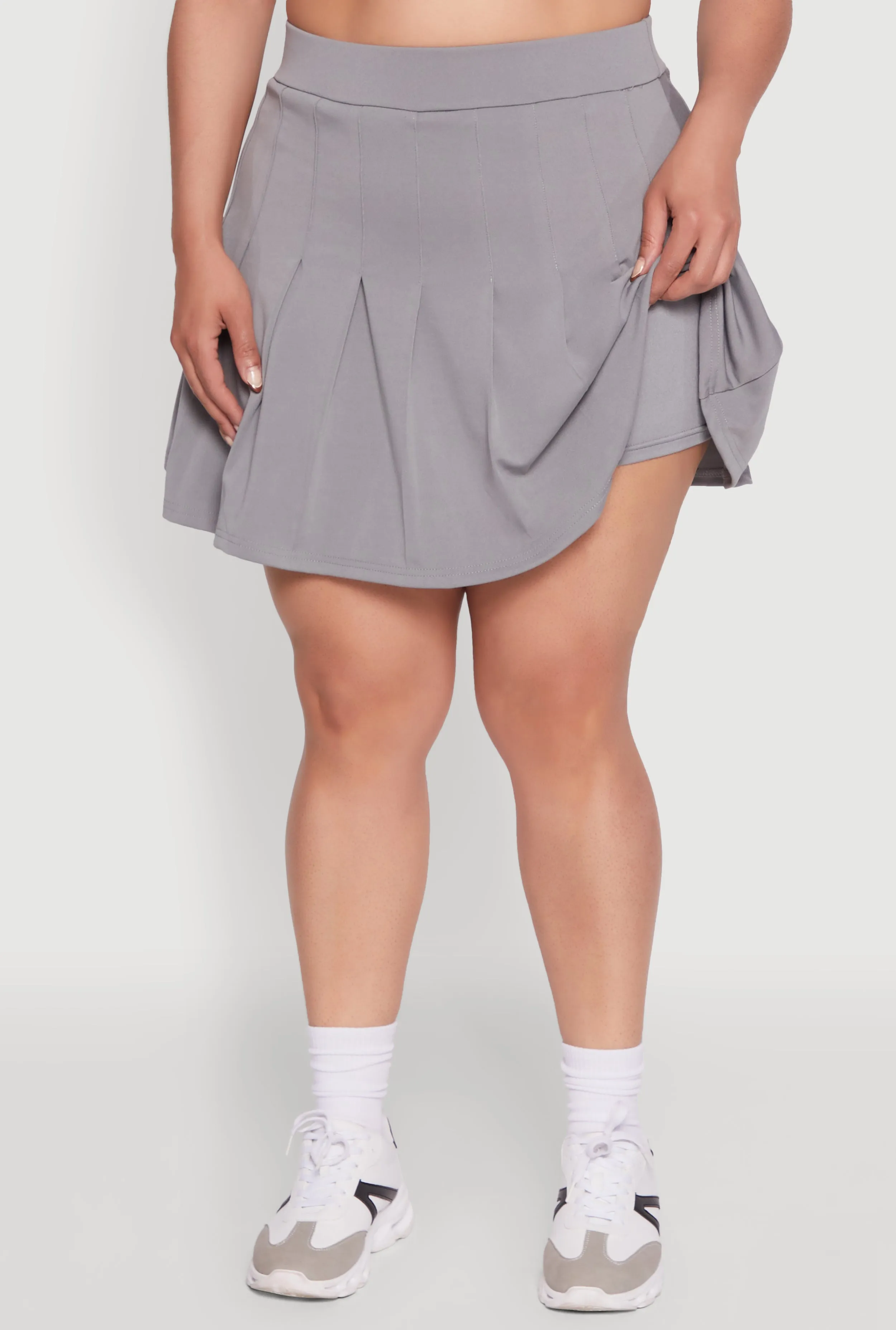 Plus Size Active High Waisted Pleated Skort sold by Rainbow product image thumbnail 5