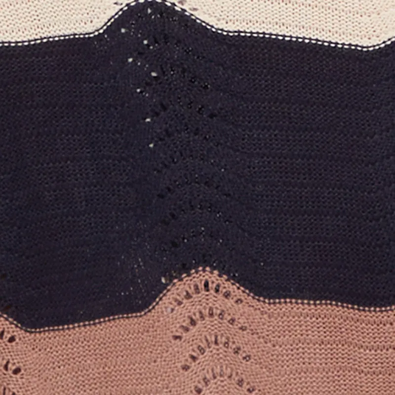 Chic Crocheted Striped Button Front Cardigan sold by Rainbow product image thumbnail 4