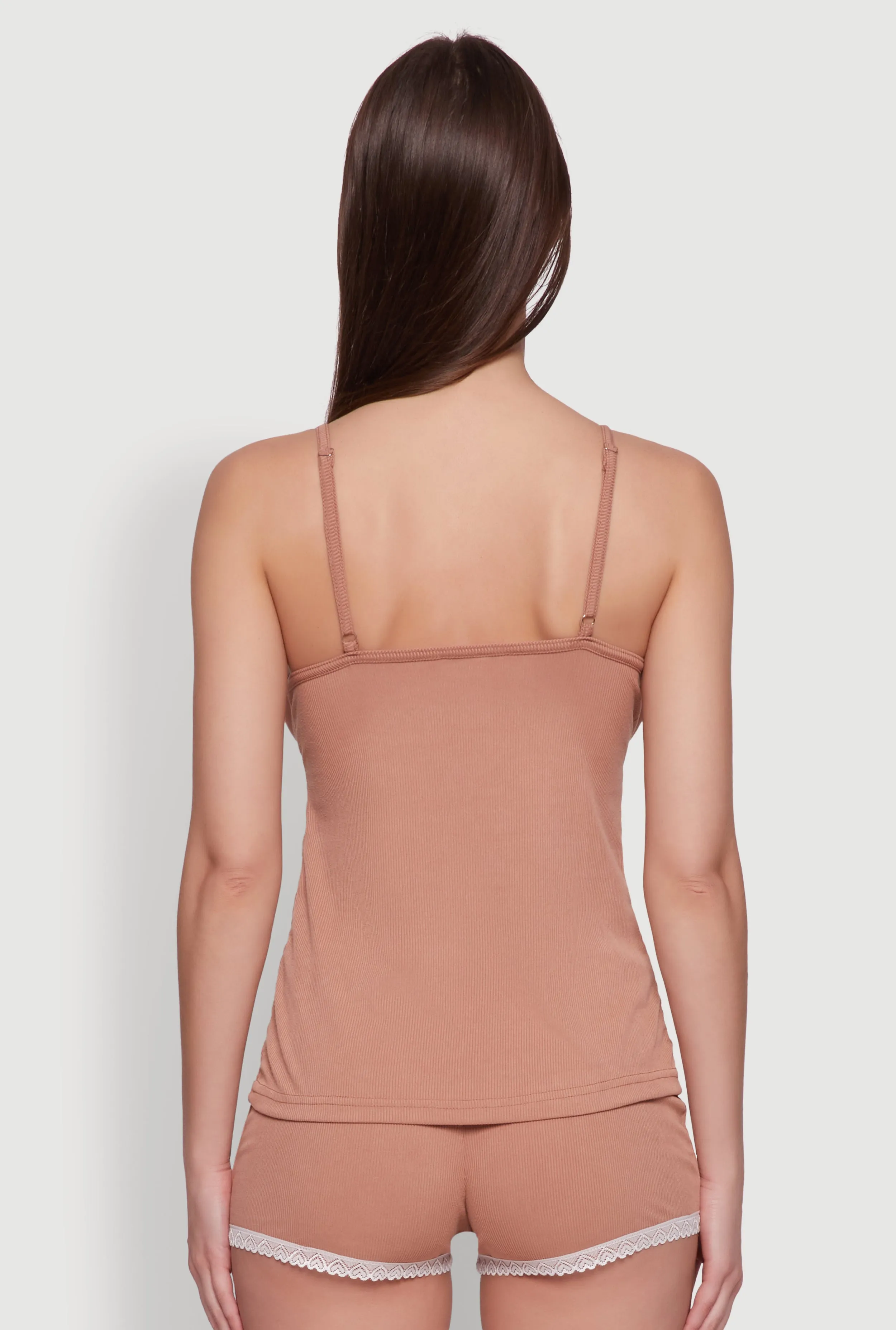 Rib Knit Lace Trim Pajama Set sold by Rainbow product image thumbnail 3