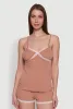 Rib Knit Lace Trim Pajama Set sold by Rainbow