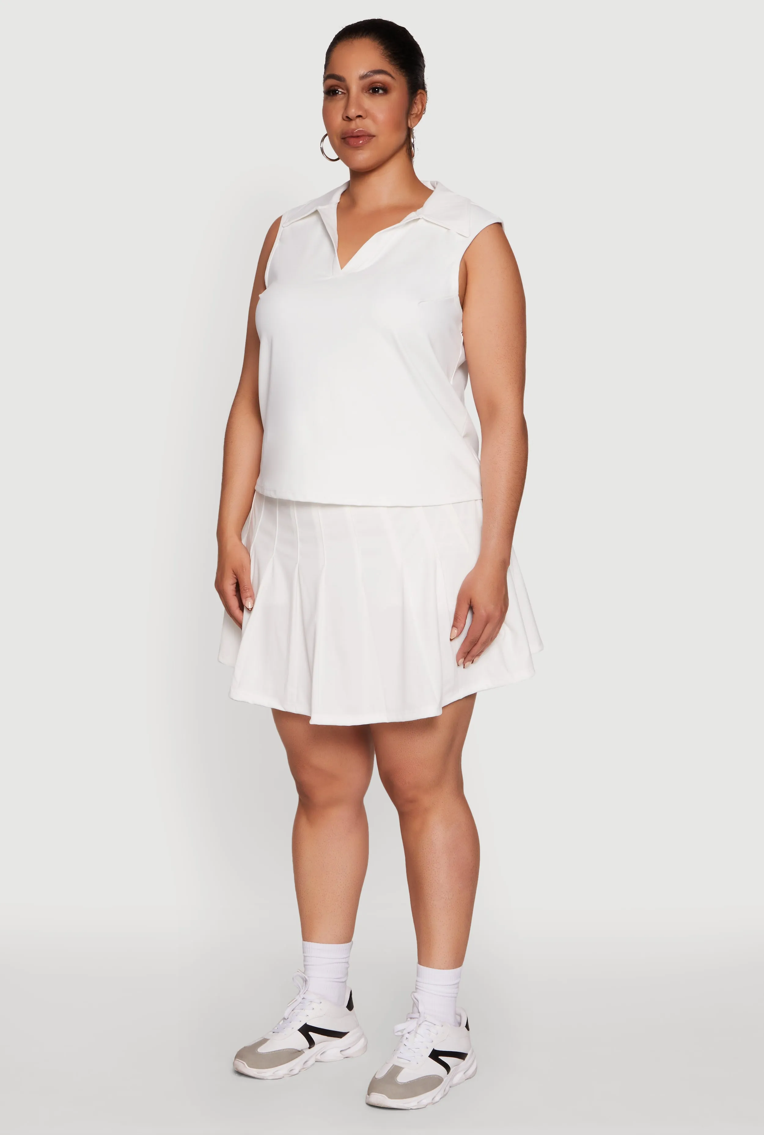 Plus Size Active Sleeveless Polo Top sold by Rainbow product image thumbnail 5