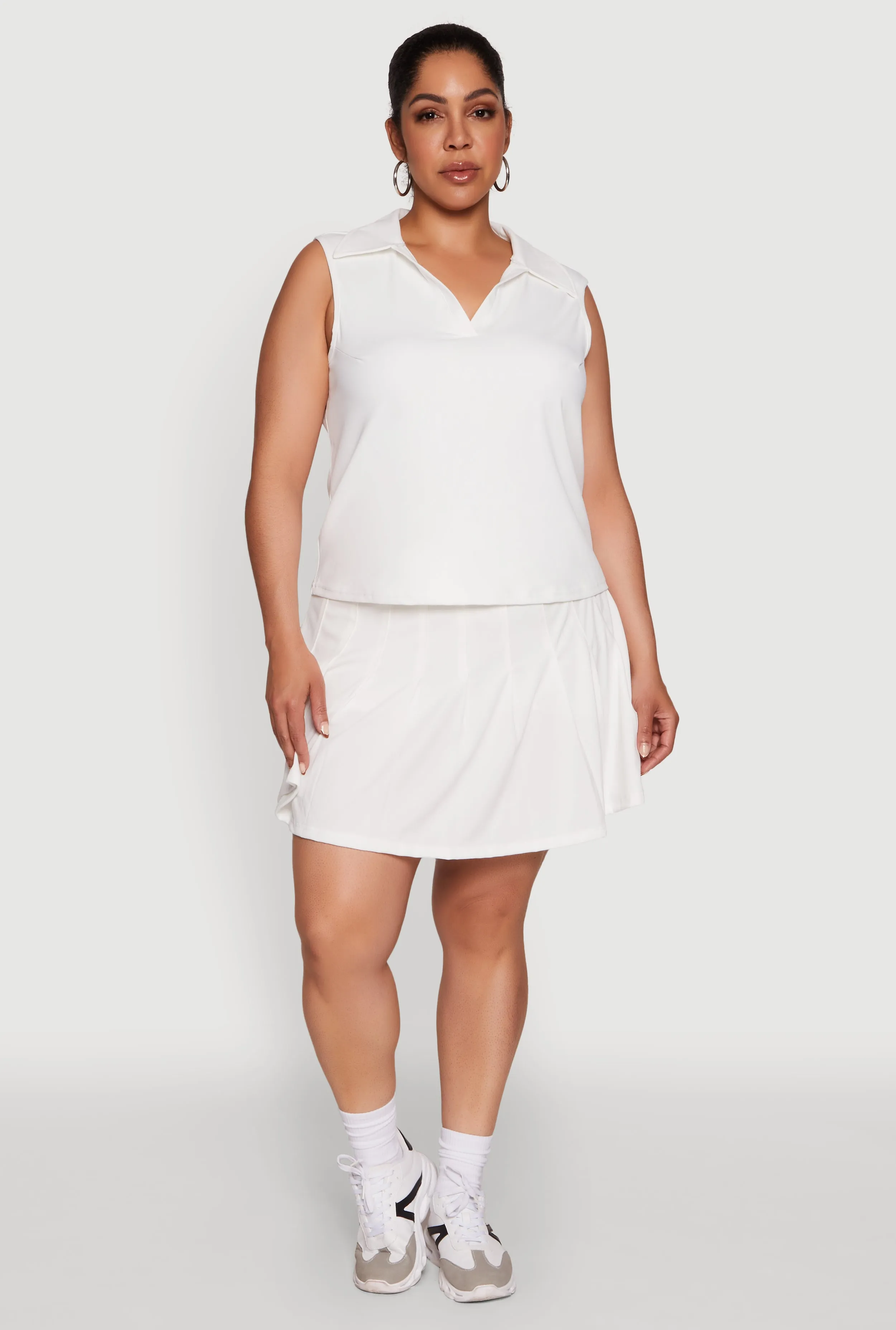 Plus Size Active Sleeveless Polo Top sold by Rainbow product image thumbnail 3