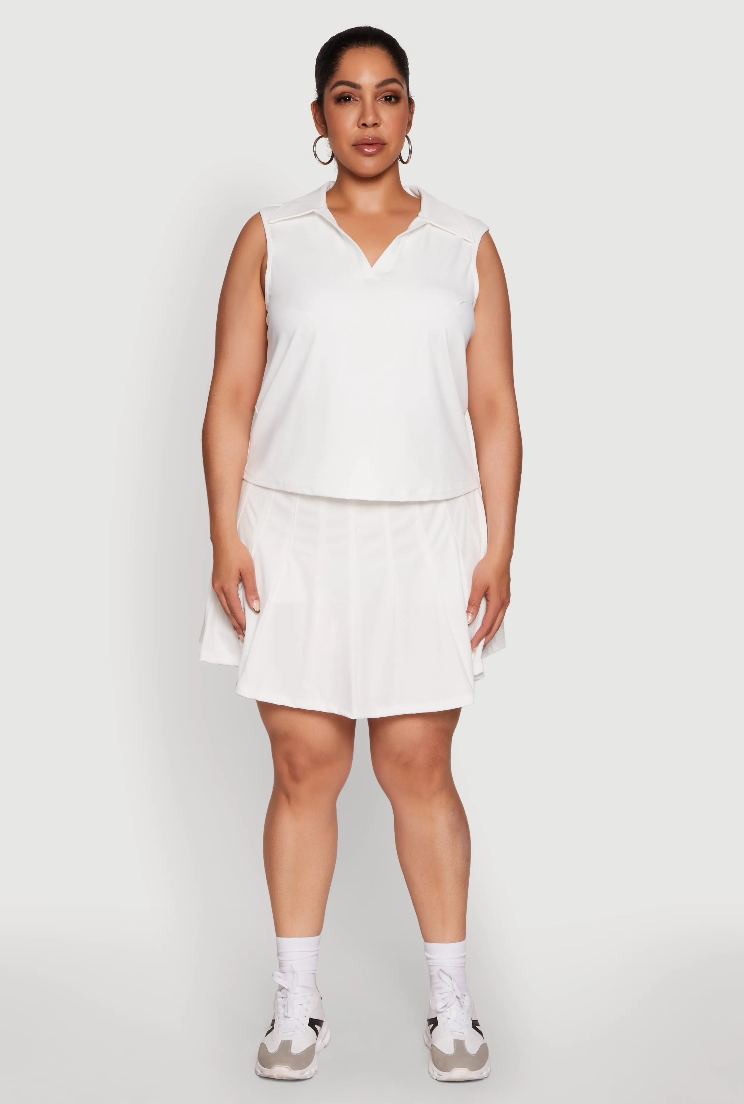 Plus Size Active Sleeveless Polo Top sold by Rainbow product image thumbnail 2