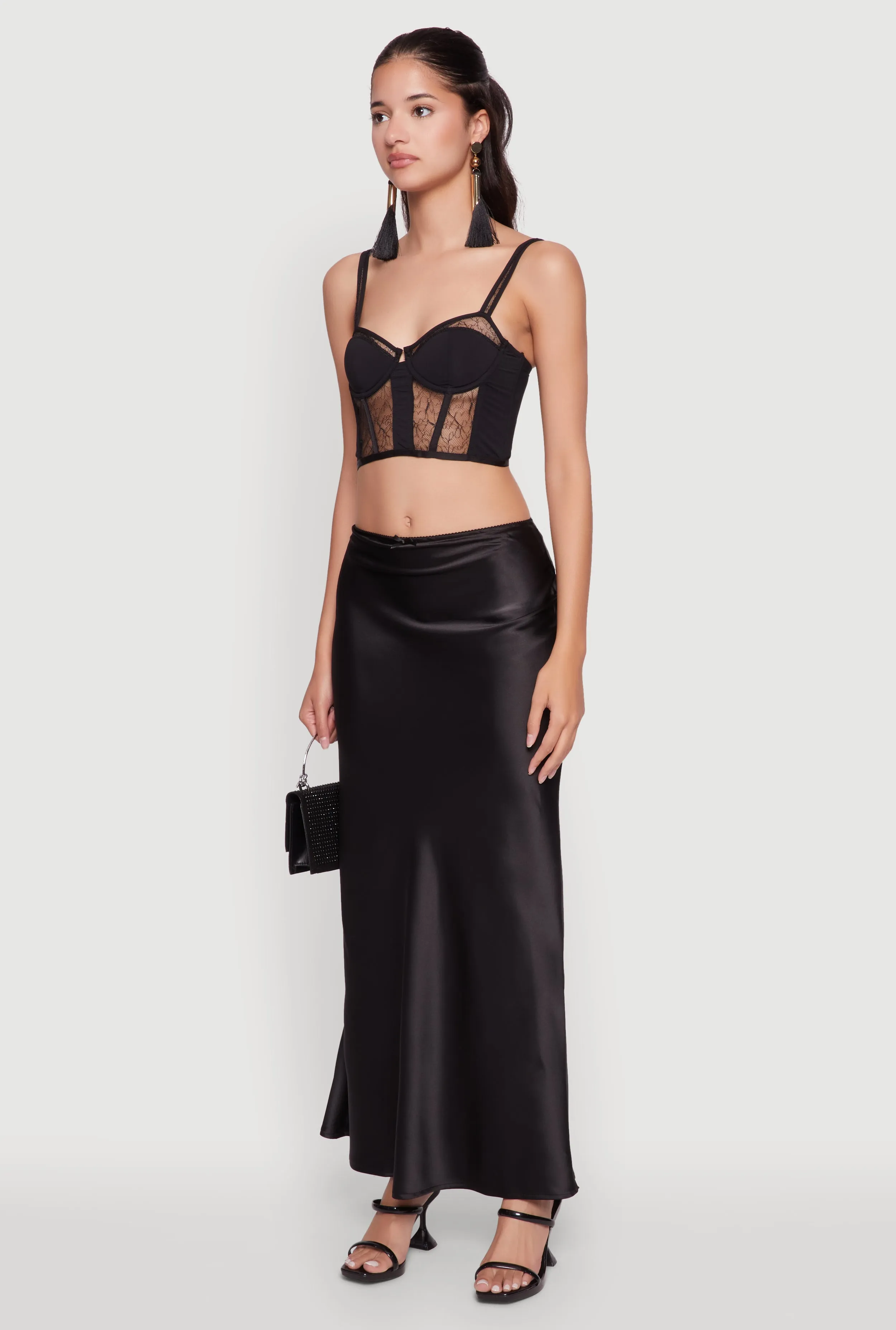 Elegant Lace Detail Cropped Bustier Top sold by Rainbow product image thumbnail 5