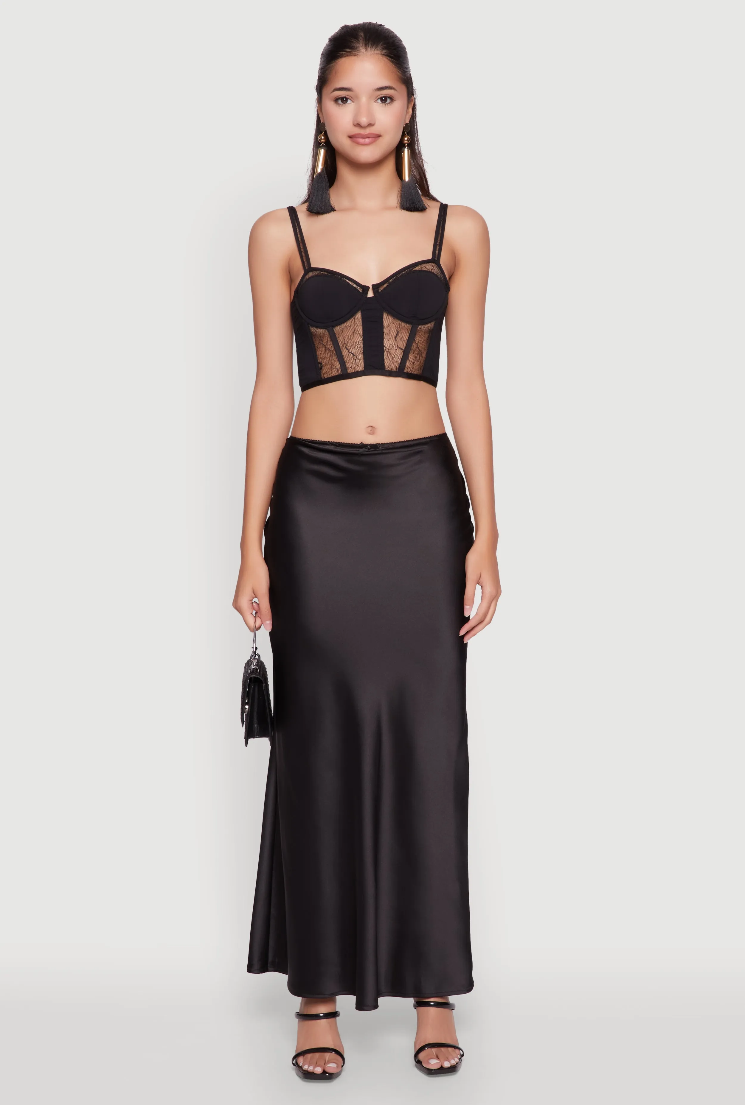 Elegant Lace Detail Cropped Bustier Top sold by Rainbow product image thumbnail 3