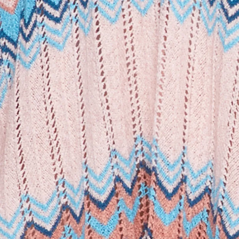 Stylish Crochet V-Neck Cover Up Dress with Tie Front sold by Rainbow product image thumbnail 3