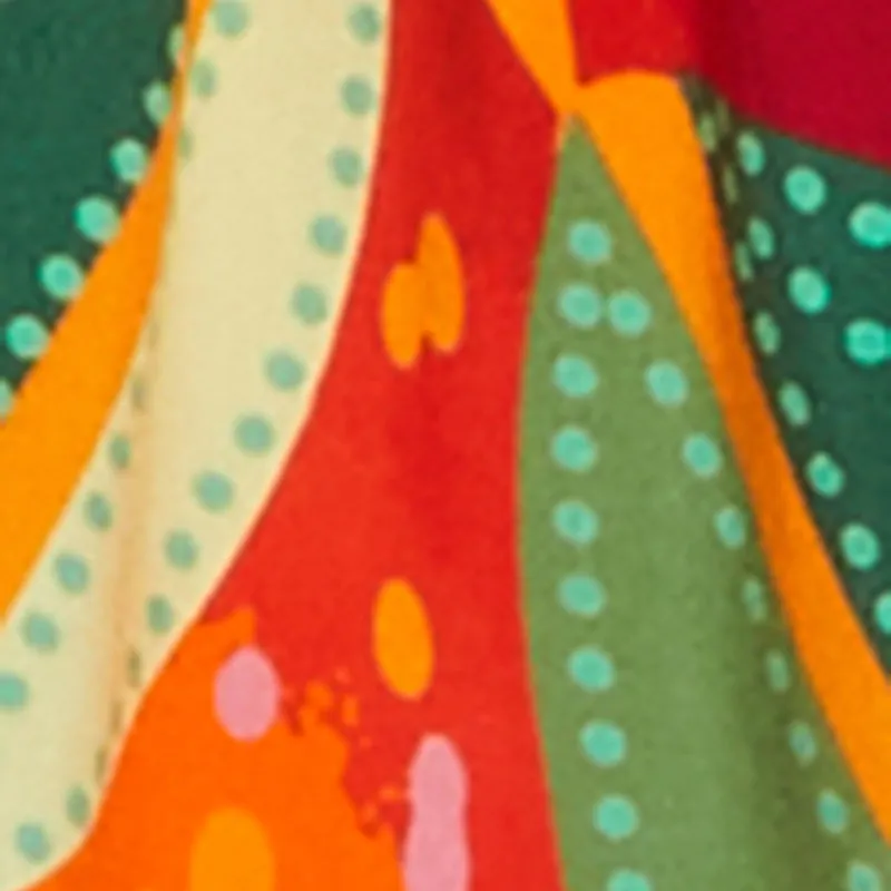 Abstract Leaf Print Cut Out Off The Shoulder Sundress sold by Rainbow product image thumbnail 4