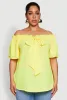 Plus Size Stylish Off the Shoulder Tiered Sleeve Blouse sold by Rainbow