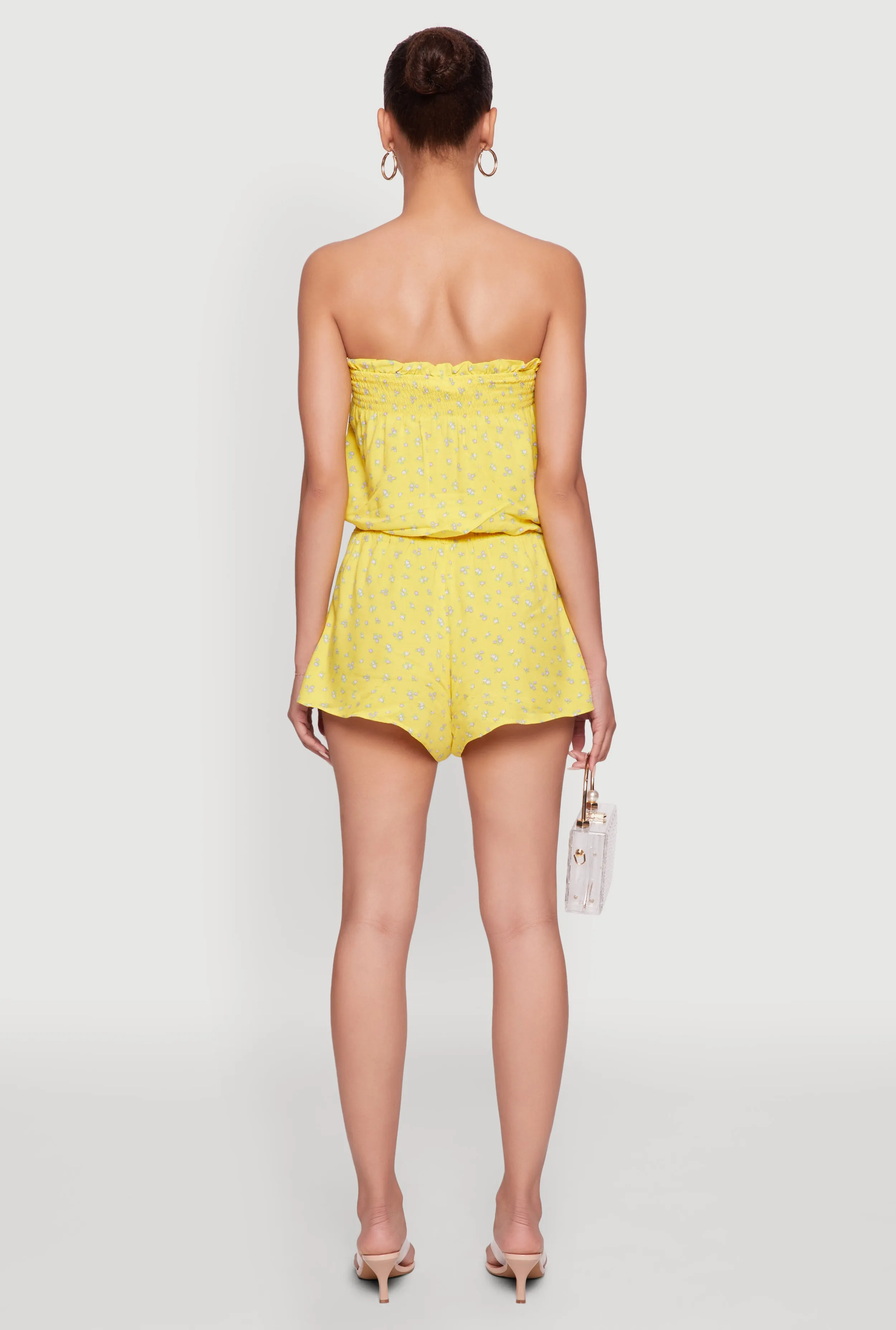 Trendy Ditsy Floral Ruffle Tube Romper sold by Rainbow product image thumbnail 5