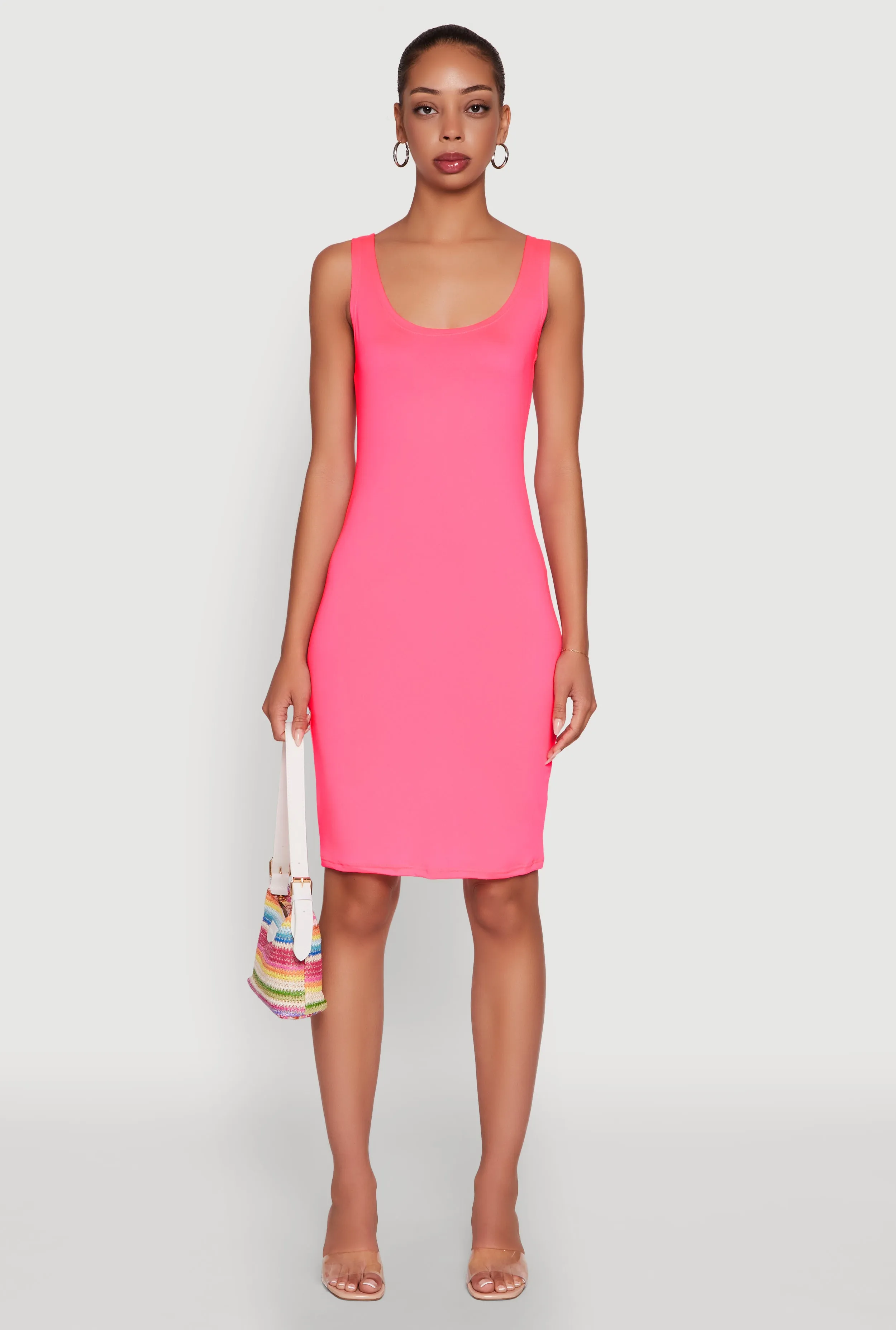 Chic Sleeveless Scoop Neck Midi Tank Dress sold by Rainbow product image thumbnail 2