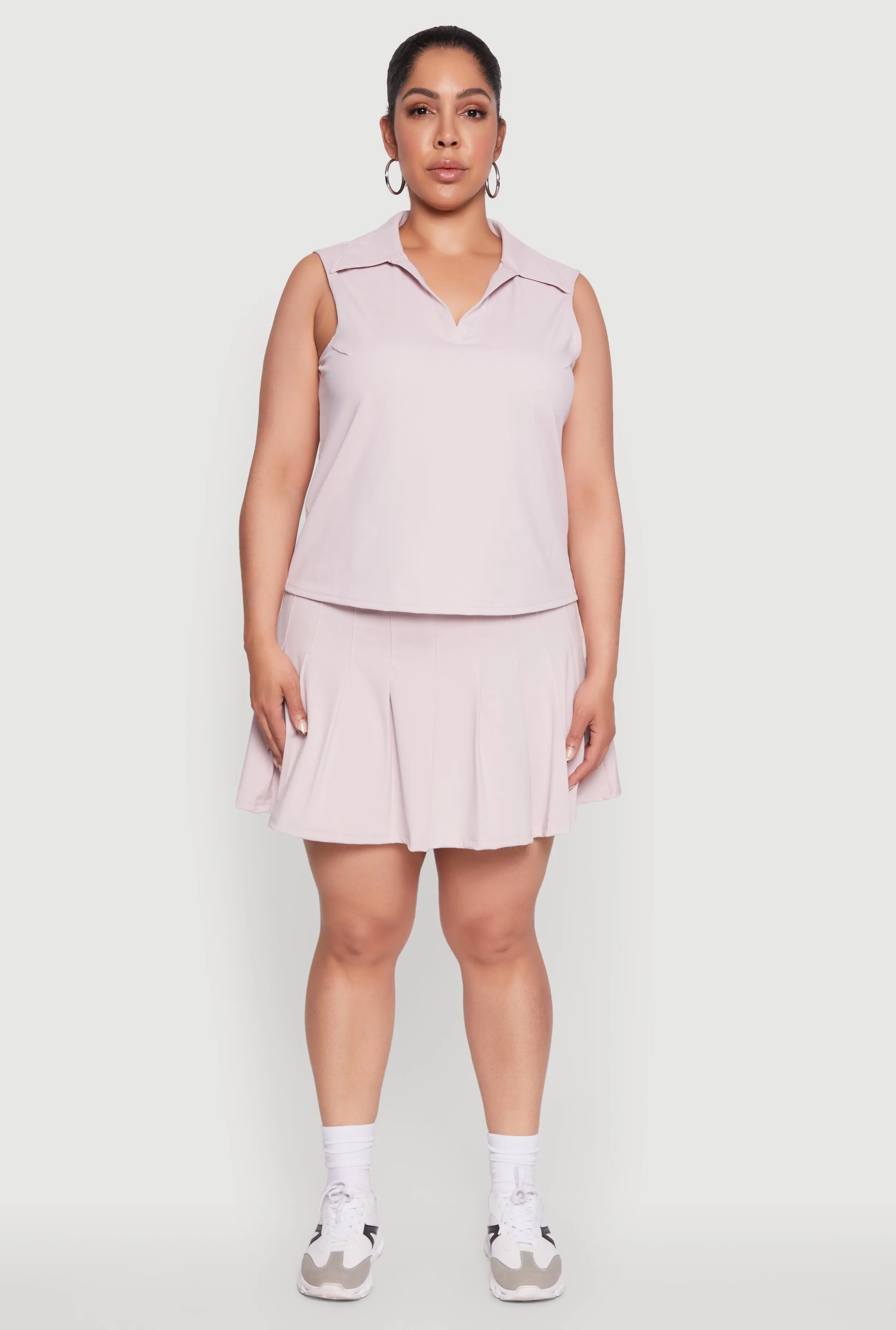 Plus Size Active Sleeveless Polo Top sold by Rainbow product image thumbnail 3