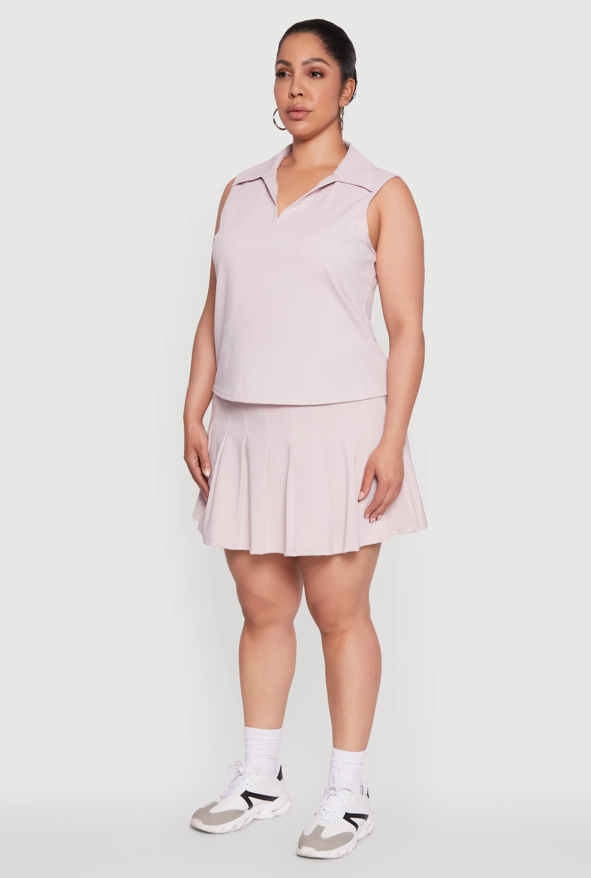 Plus Size Active Sleeveless Polo Top sold by Rainbow product image thumbnail 5