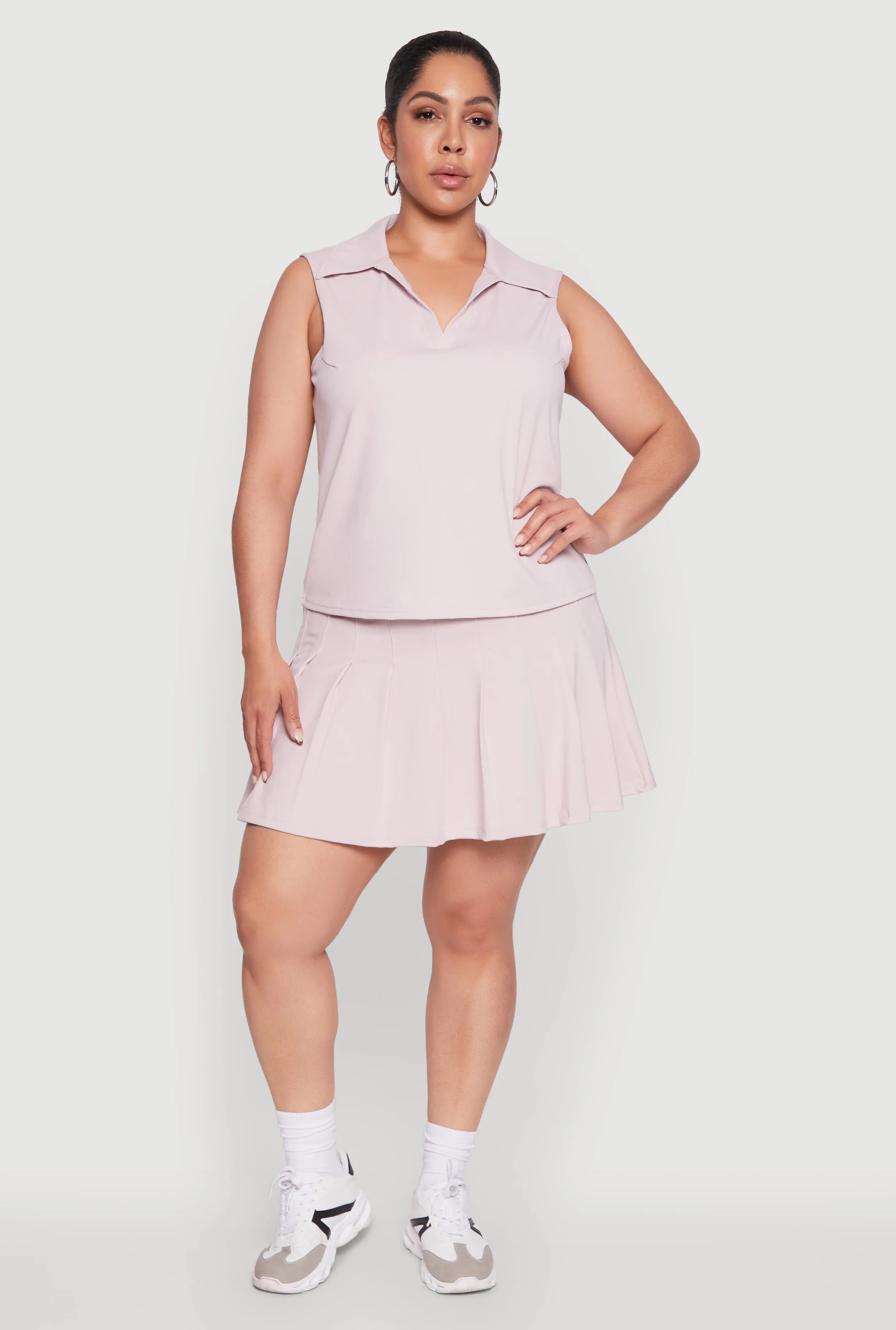 Plus Size Active Sleeveless Polo Top sold by Rainbow product image thumbnail 2