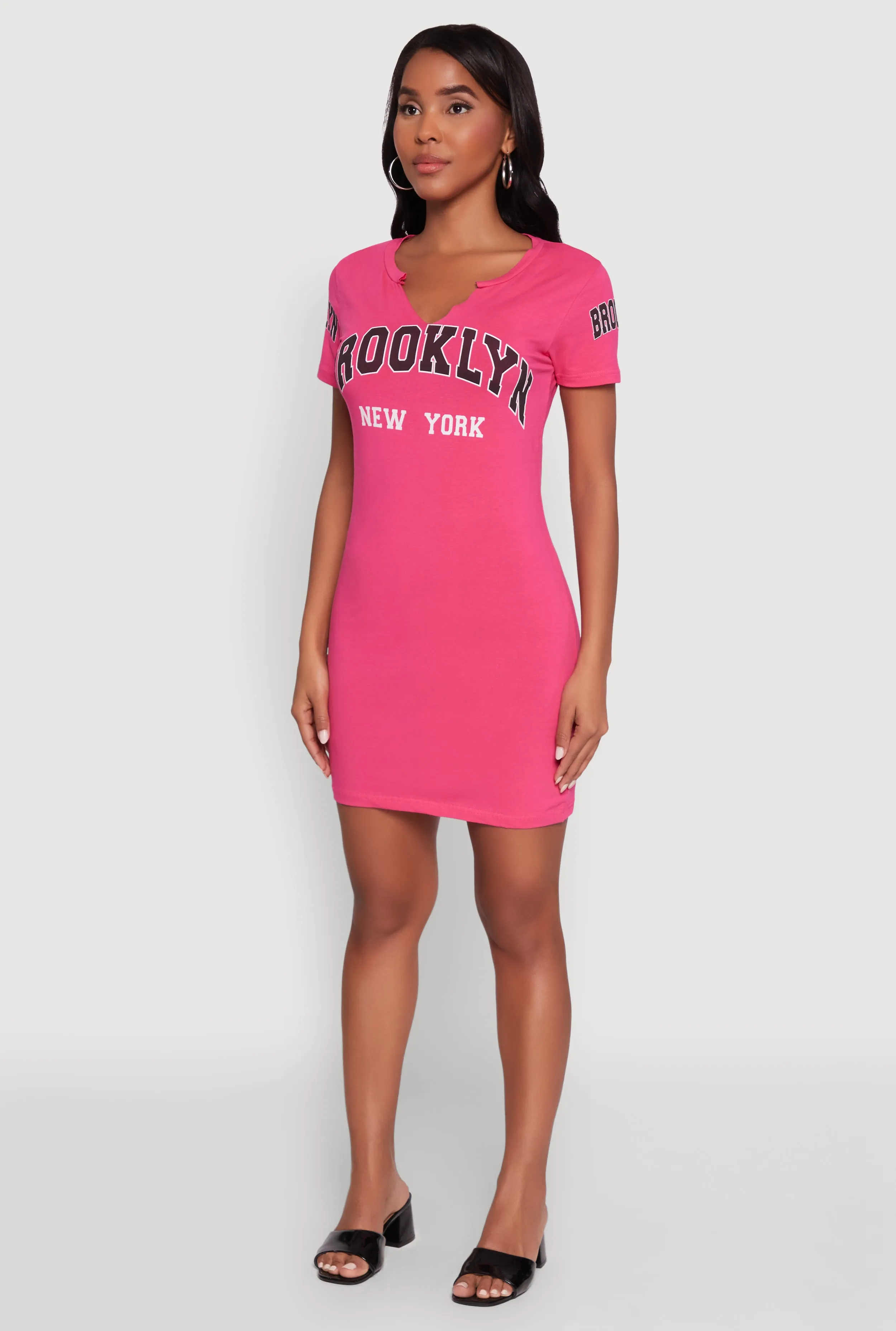 Brooklyn New York Graphic Short Sleeve T Shirt Dress sold by Rainbow product image thumbnail 3
