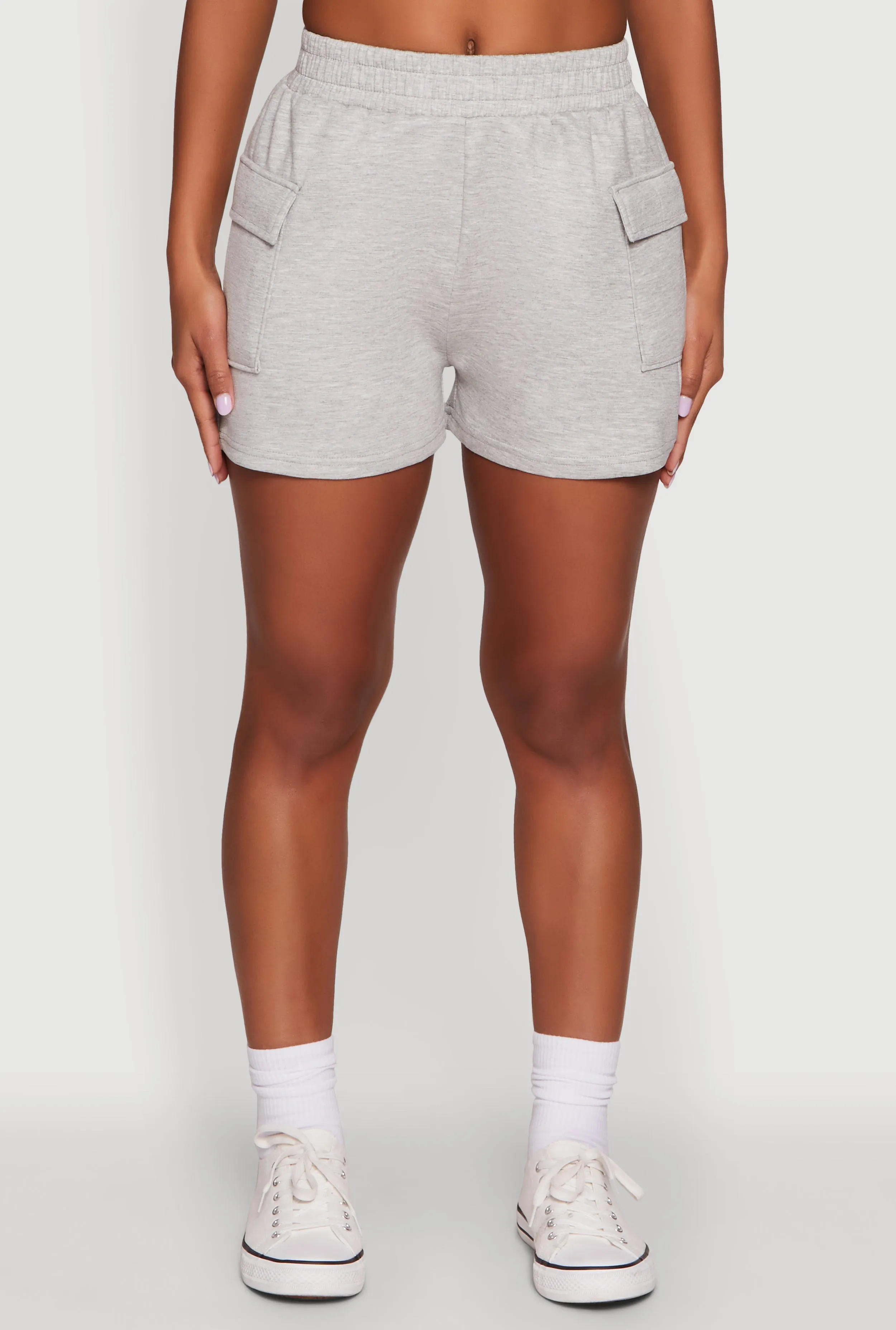 Trendy Soft Knit Pull On Cargo Shorts sold by Rainbow product image thumbnail 3