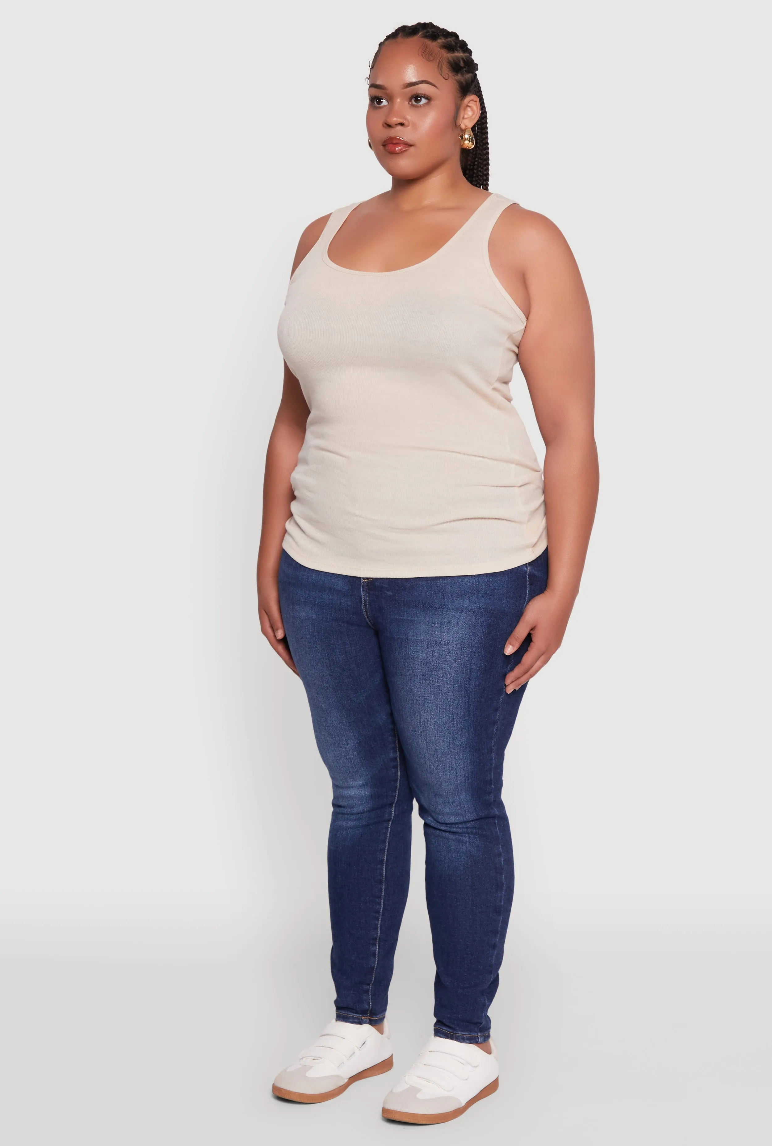 Plus Size Rib Knit Tank Top sold by Rainbow product image thumbnail 5