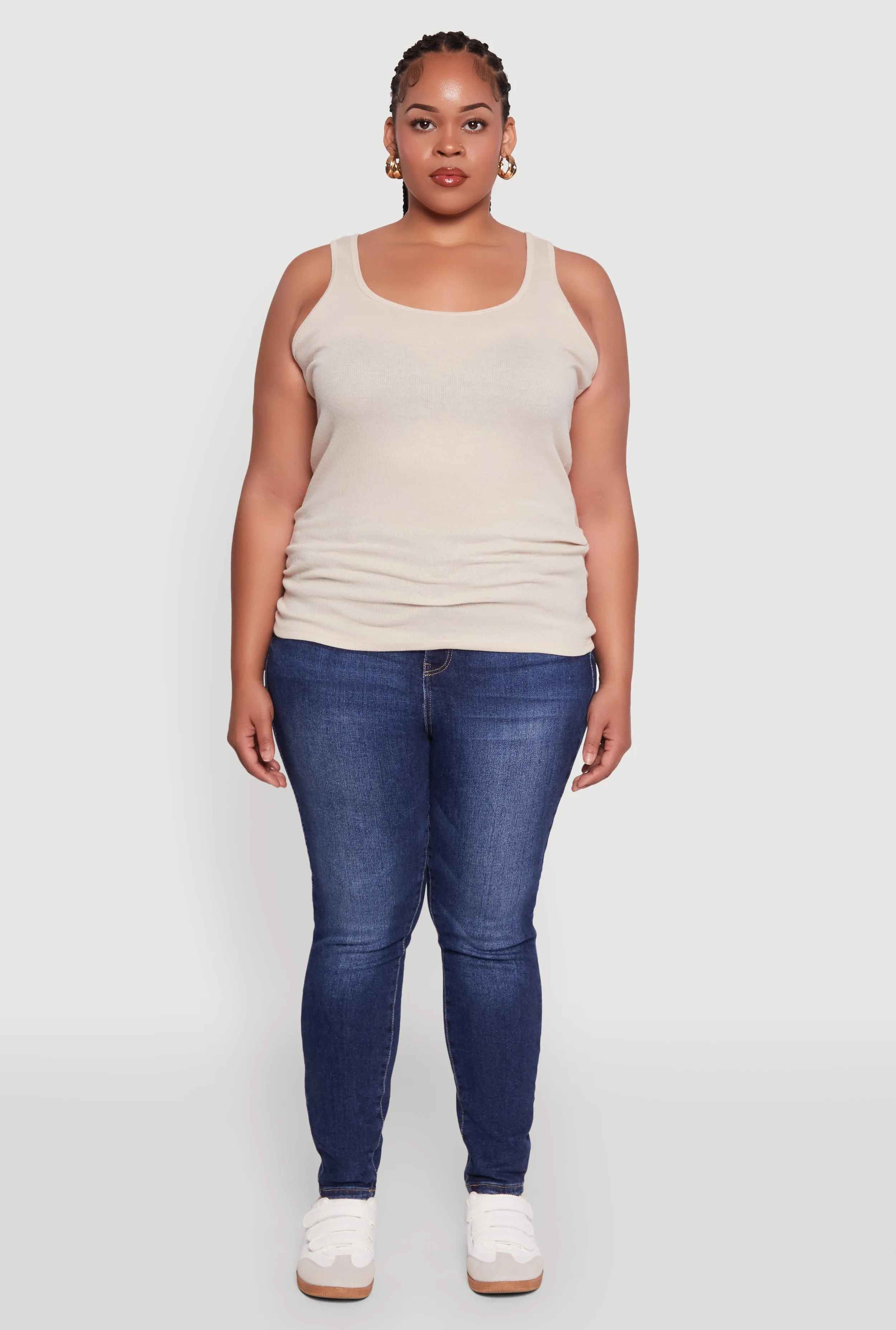 Plus Size Rib Knit Tank Top sold by Rainbow product image thumbnail 3