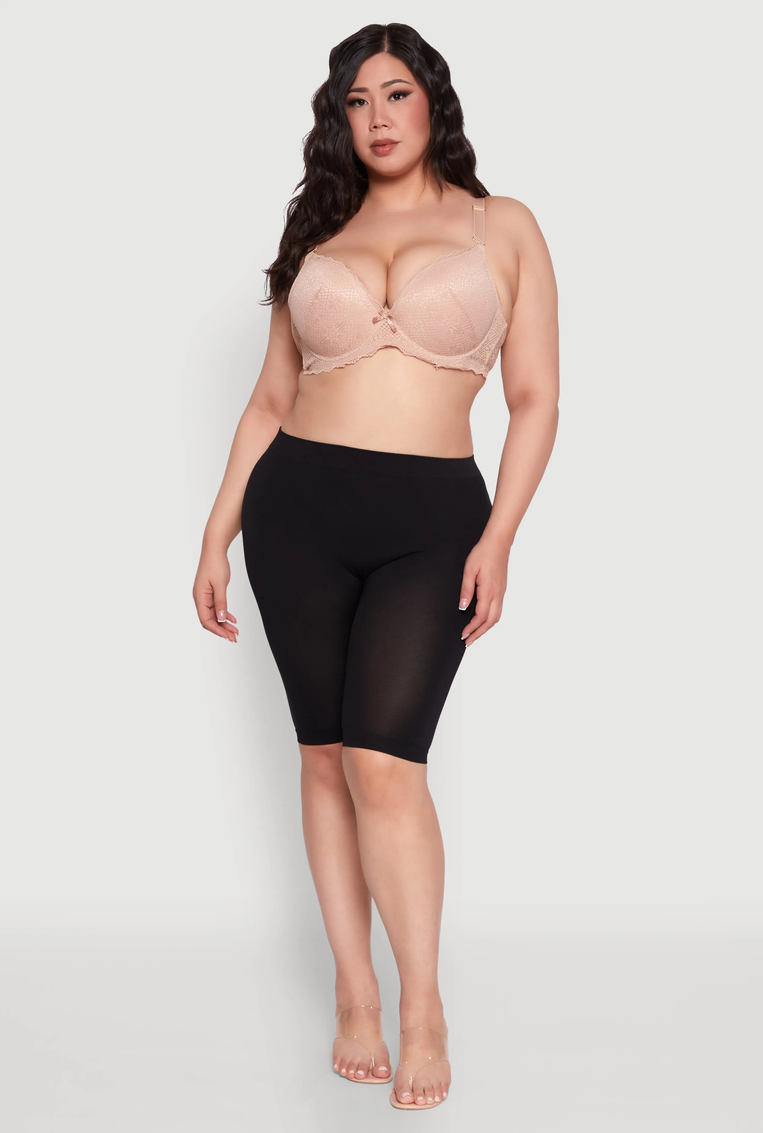 Plus Size Lace Convertible Strap Plunge Bra sold by Rainbow product image thumbnail 3