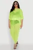 Plus Size Trendy Mesh Crew Neck Short Sleeve Top sold by Rainbow