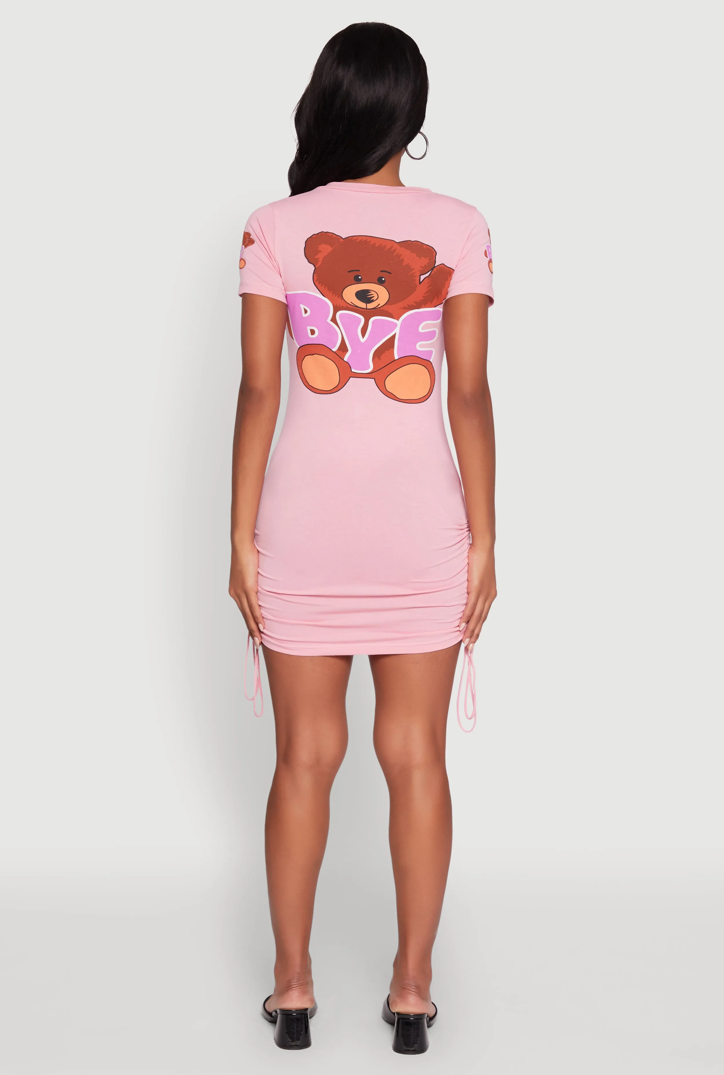 Bye Bear Graphic Short Sleeve T Shirt Dress sold by Rainbow product image thumbnail 5