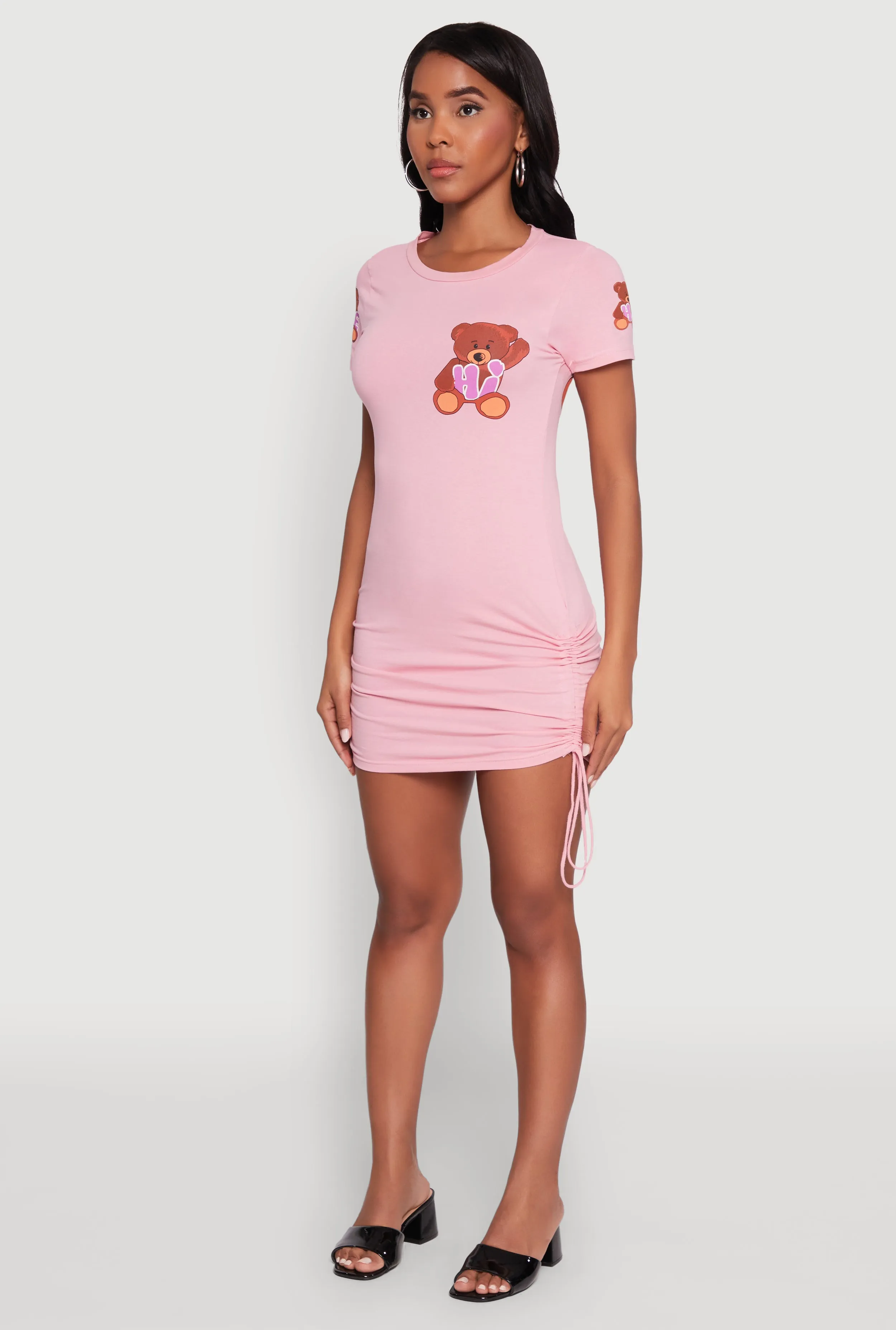 Bye Bear Graphic Short Sleeve T Shirt Dress sold by Rainbow product image thumbnail 3
