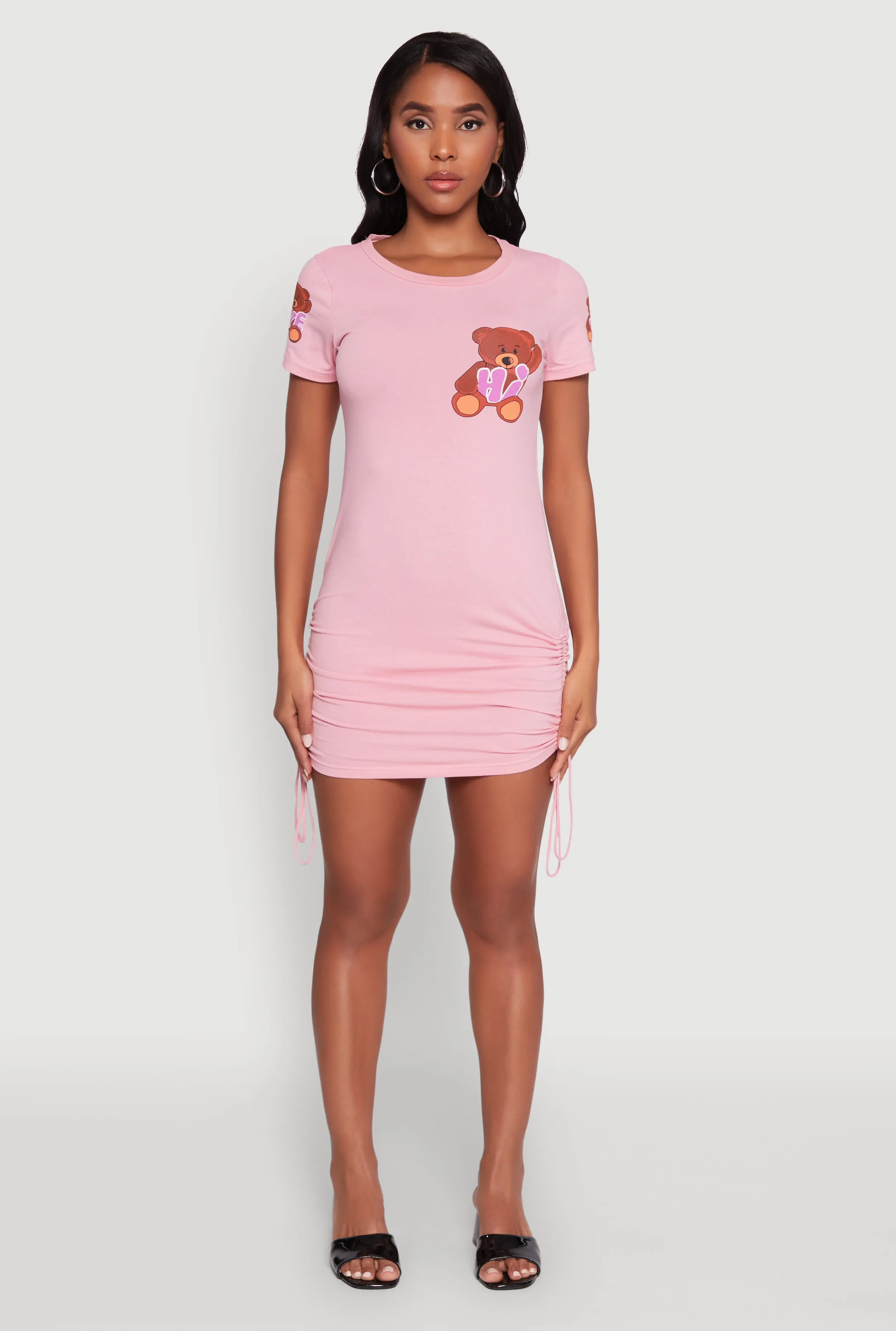 Bye Bear Graphic Short Sleeve T Shirt Dress sold by Rainbow product image thumbnail 2