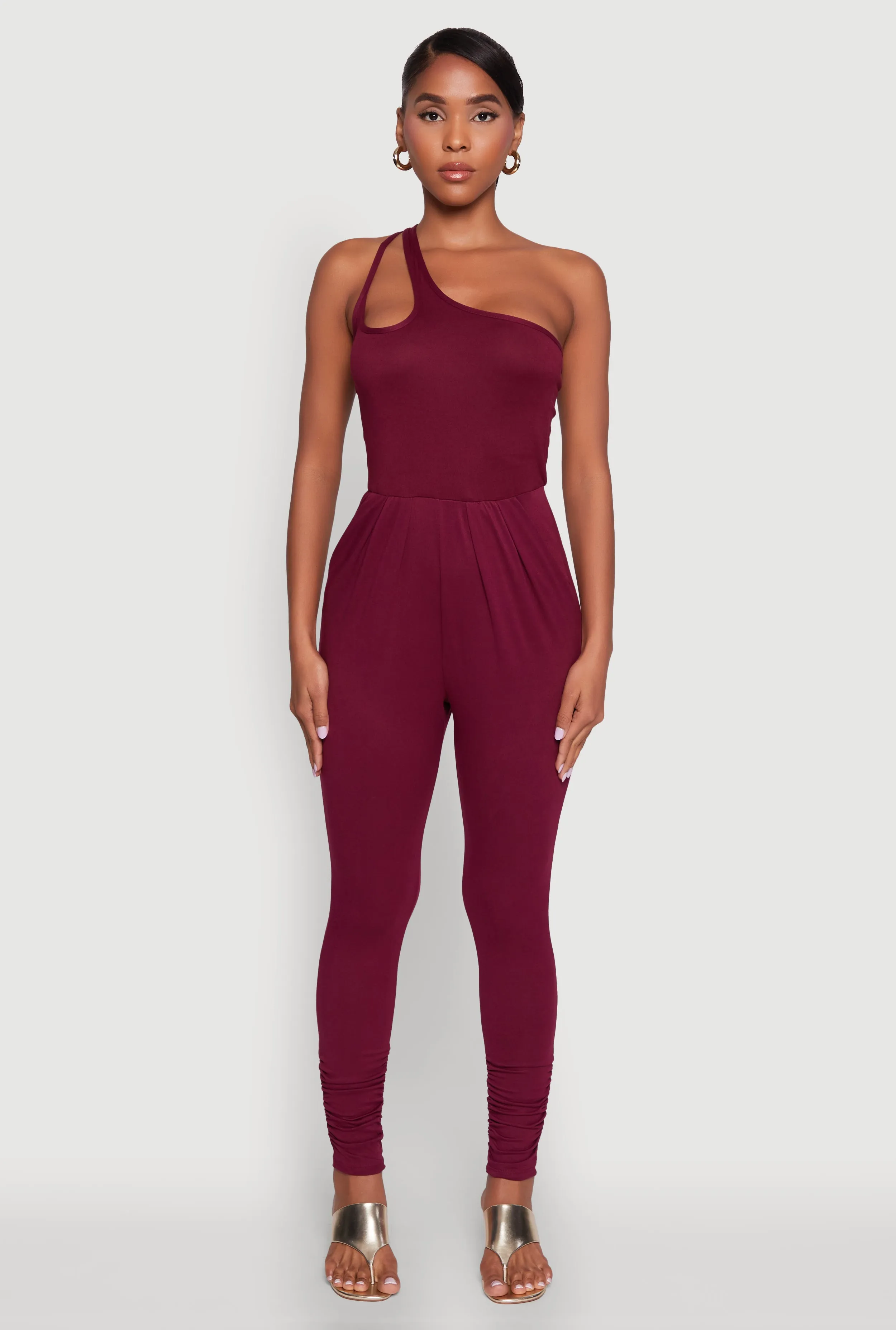 Stylish Cut Out One Shoulder Jumpsuit sold by Rainbow product image thumbnail 2