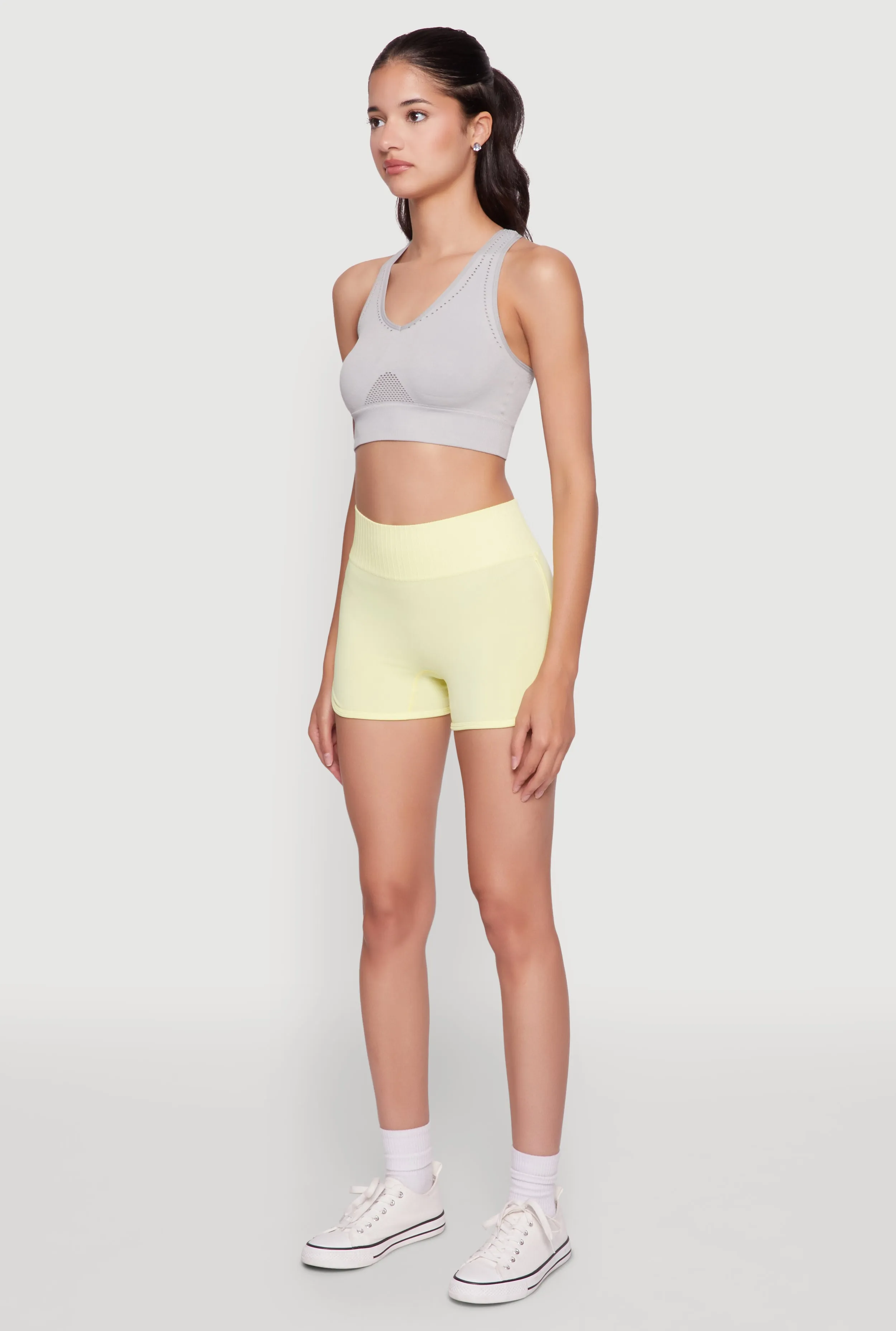 High Waisted Dolphin Shorts for Activewear sold by Rainbow product image thumbnail 3