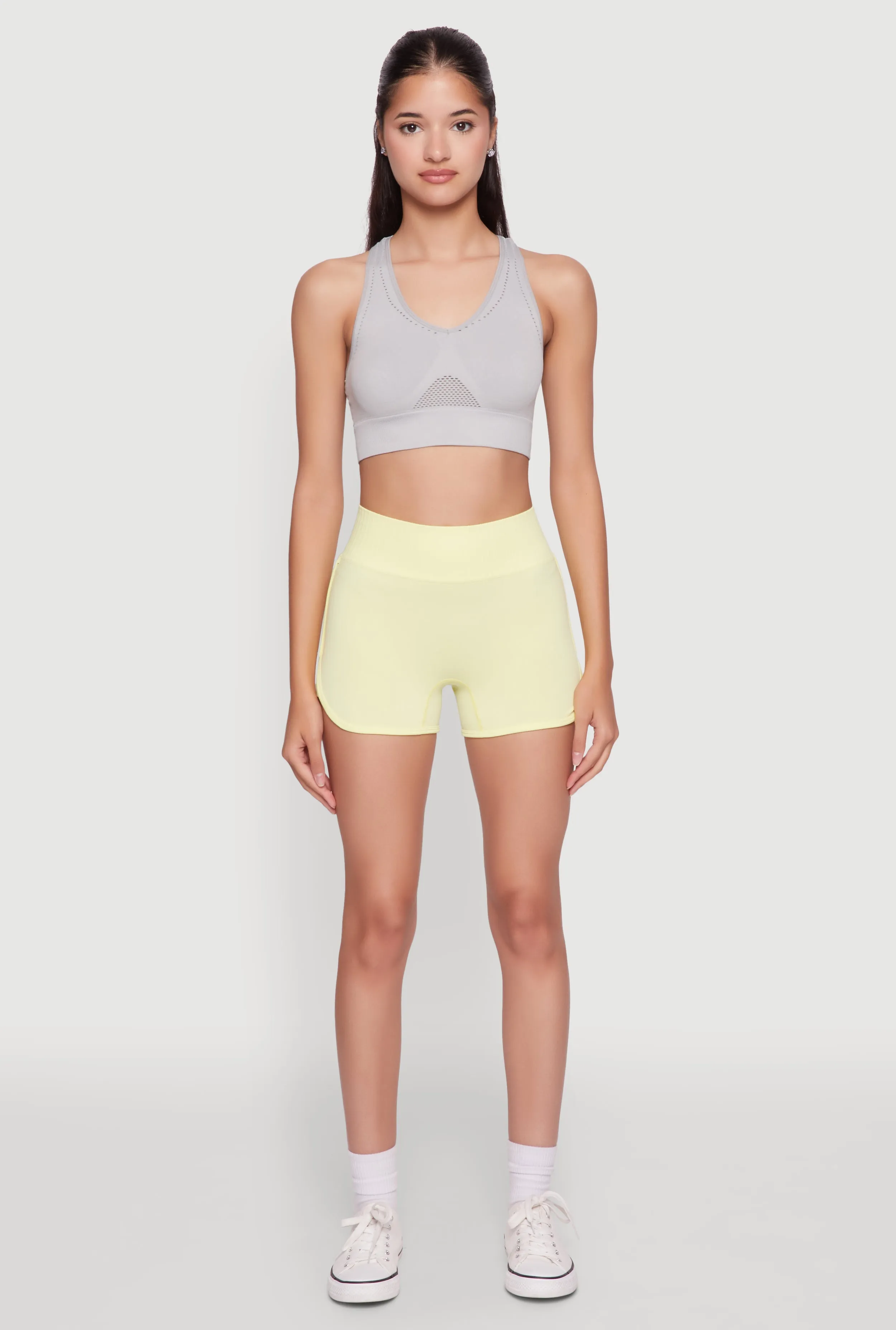 High Waisted Dolphin Shorts for Activewear sold by Rainbow product image thumbnail 2