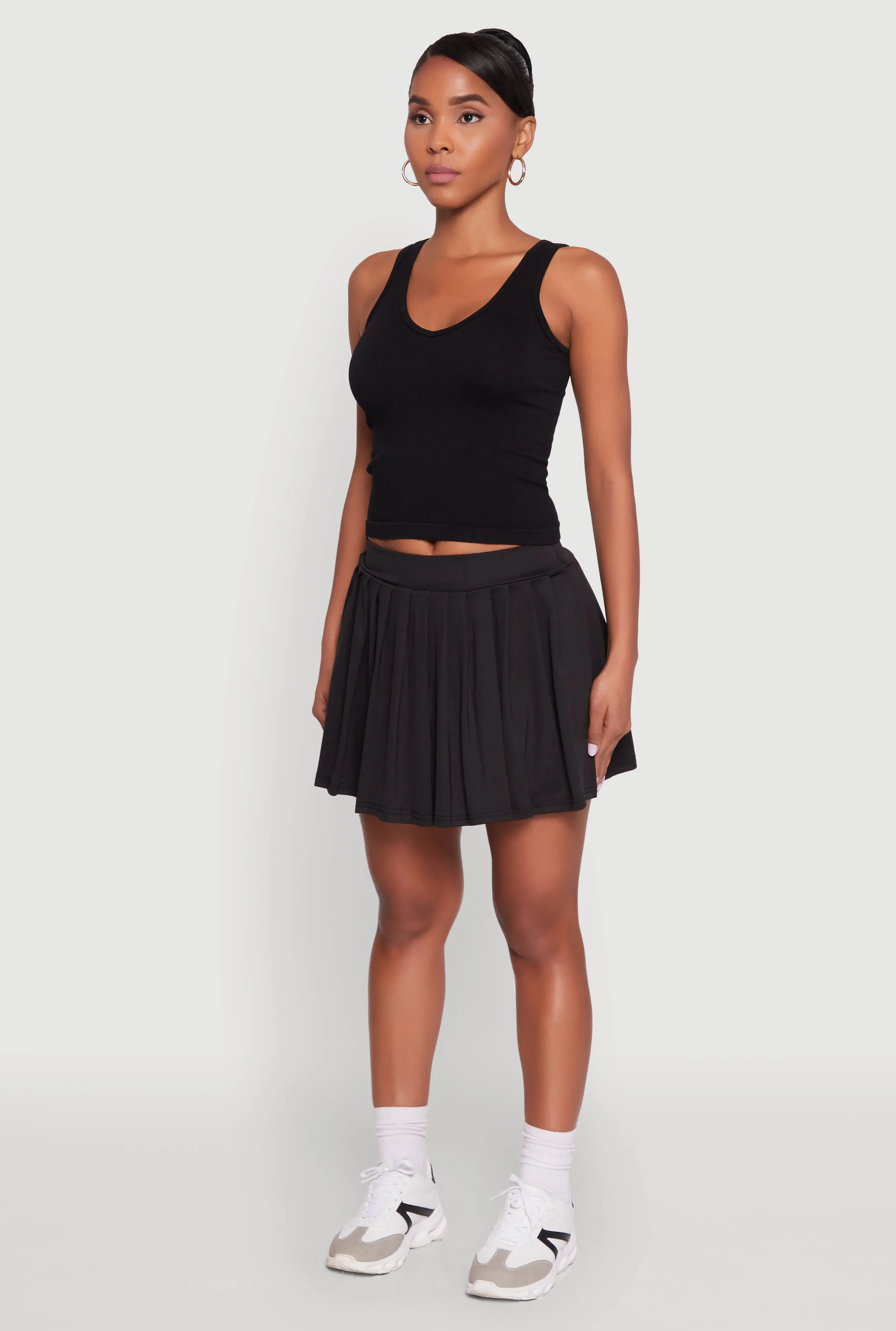 Stylish High Waist Pleated Tennis Skirt sold by Rainbow product image thumbnail 3