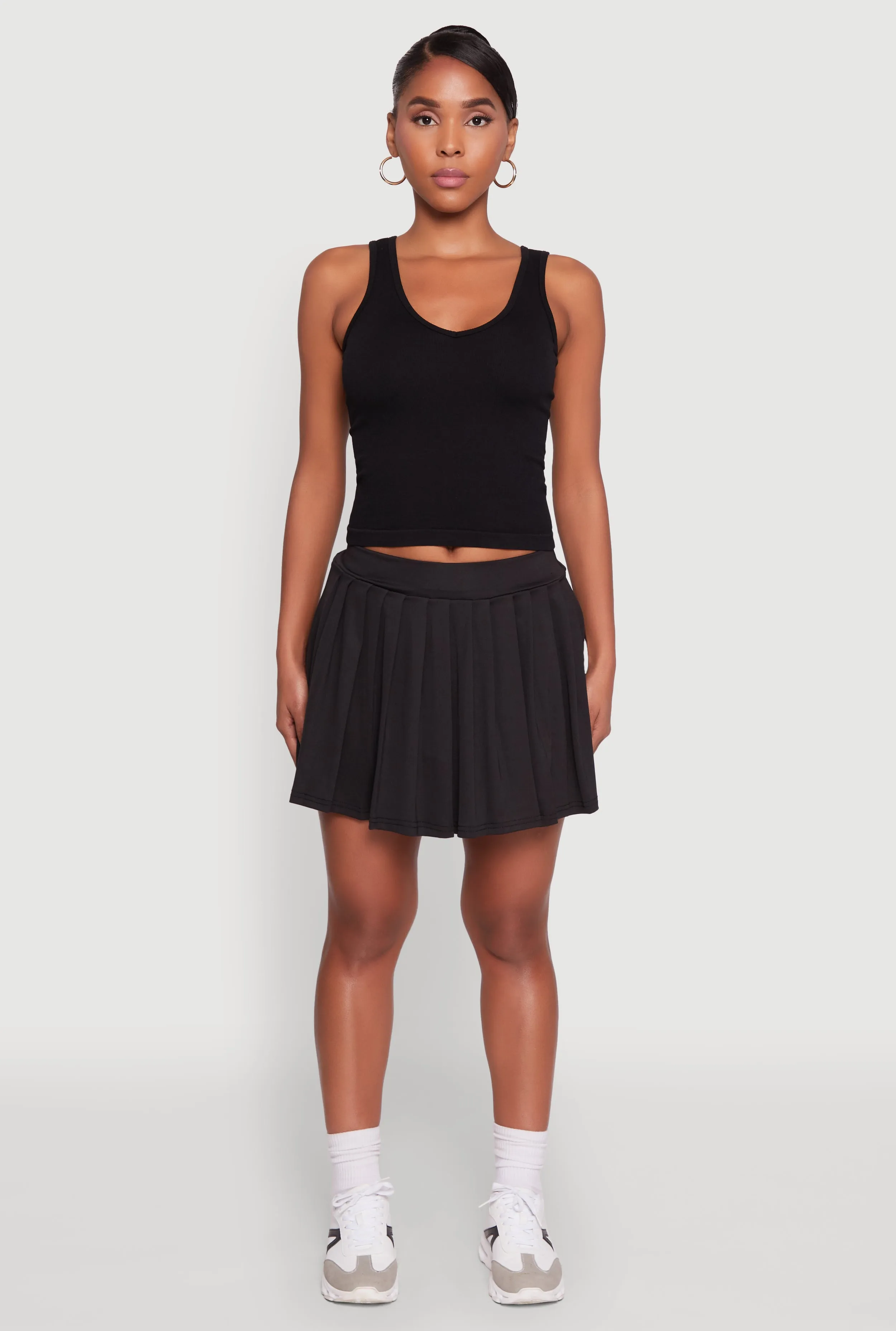 Stylish High Waist Pleated Tennis Skirt sold by Rainbow product image thumbnail 2