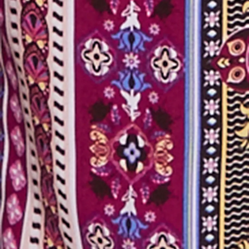 Boho Border Print High Waisted Wide Leg Pants sold by Rainbow product image thumbnail 4