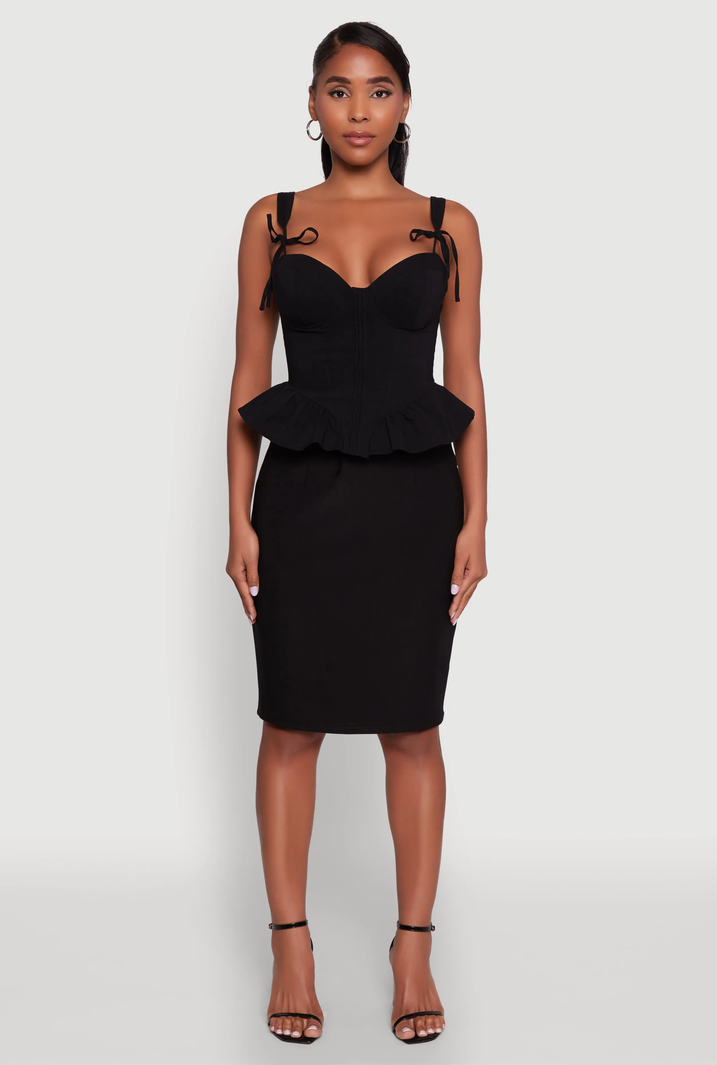 Iris Peplum Bustier Top with Padded Cups and Tie Straps sold by Rainbow product image thumbnail 3