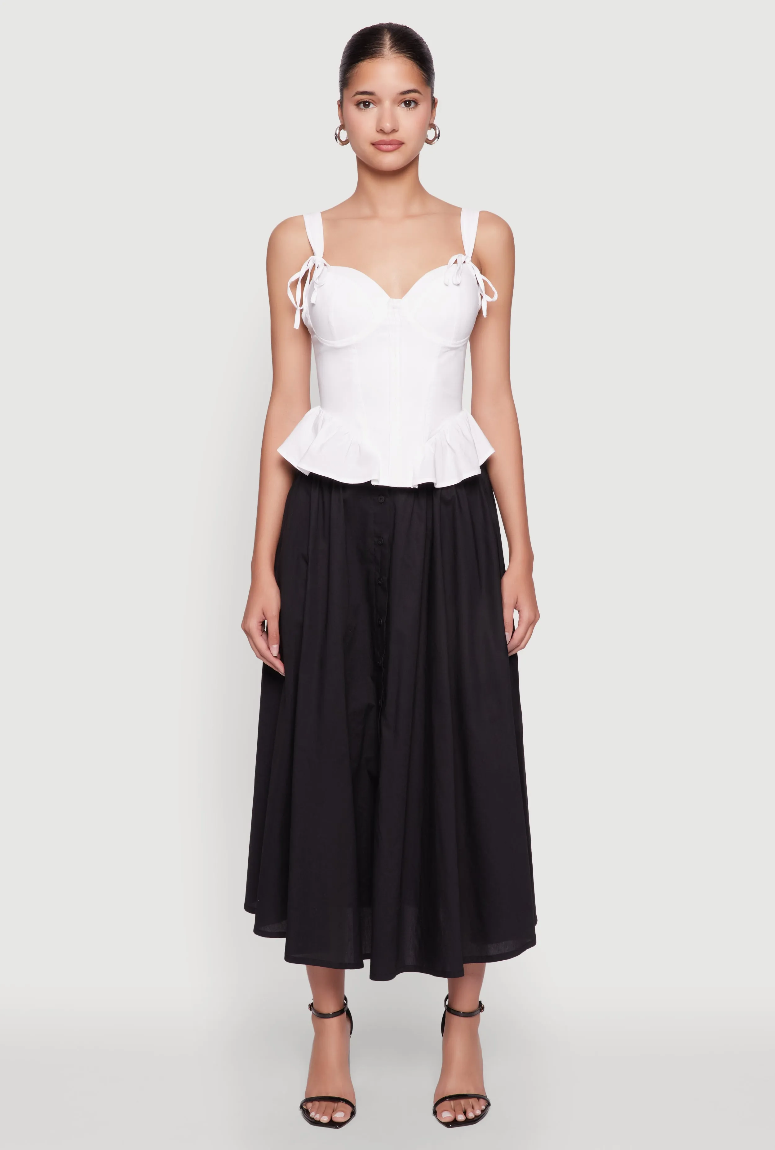 Iris Peplum Bustier Top with Padded Cups and Tie Straps sold by Rainbow product image thumbnail 3