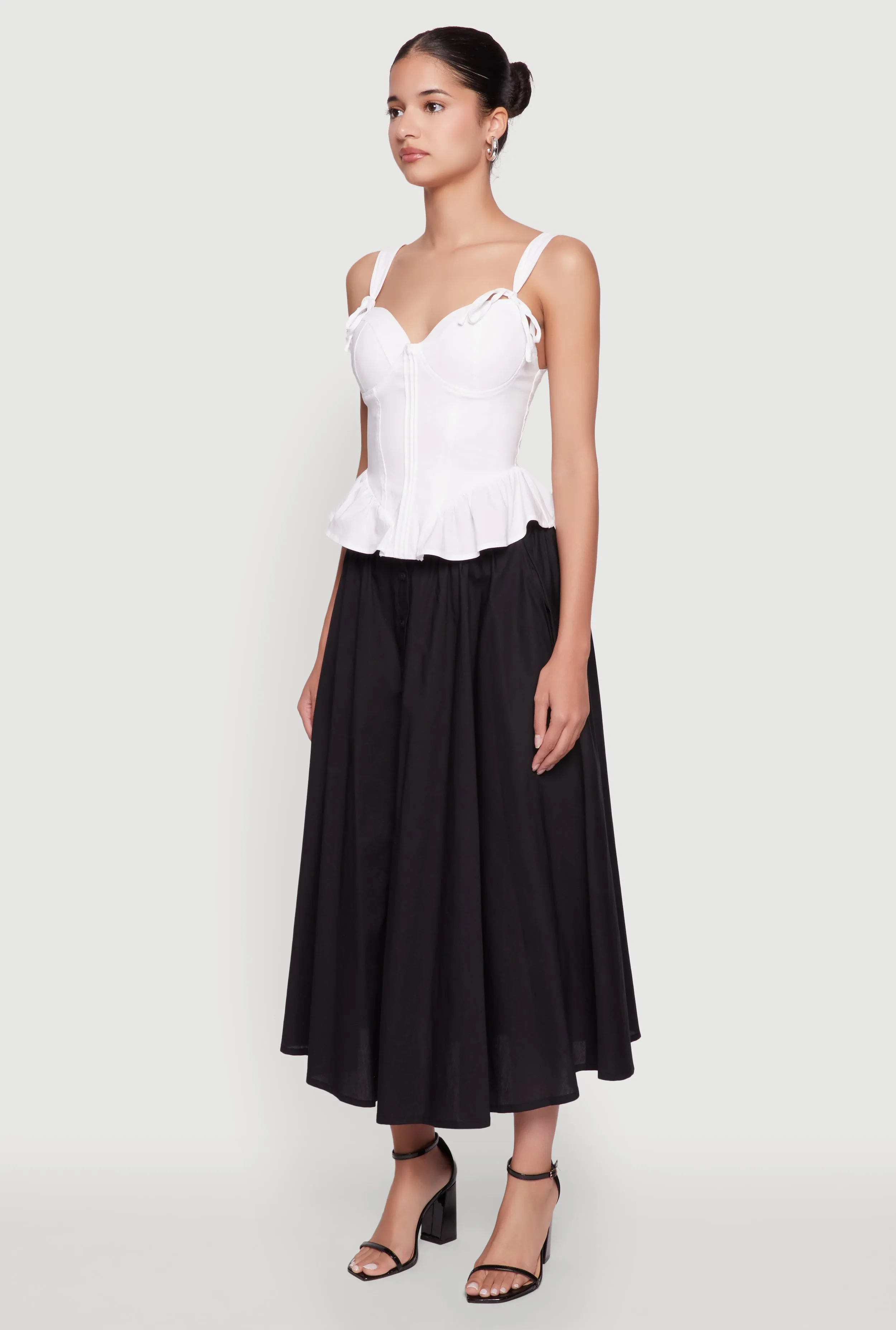 Iris Peplum Bustier Top with Padded Cups and Tie Straps sold by Rainbow product image thumbnail 5