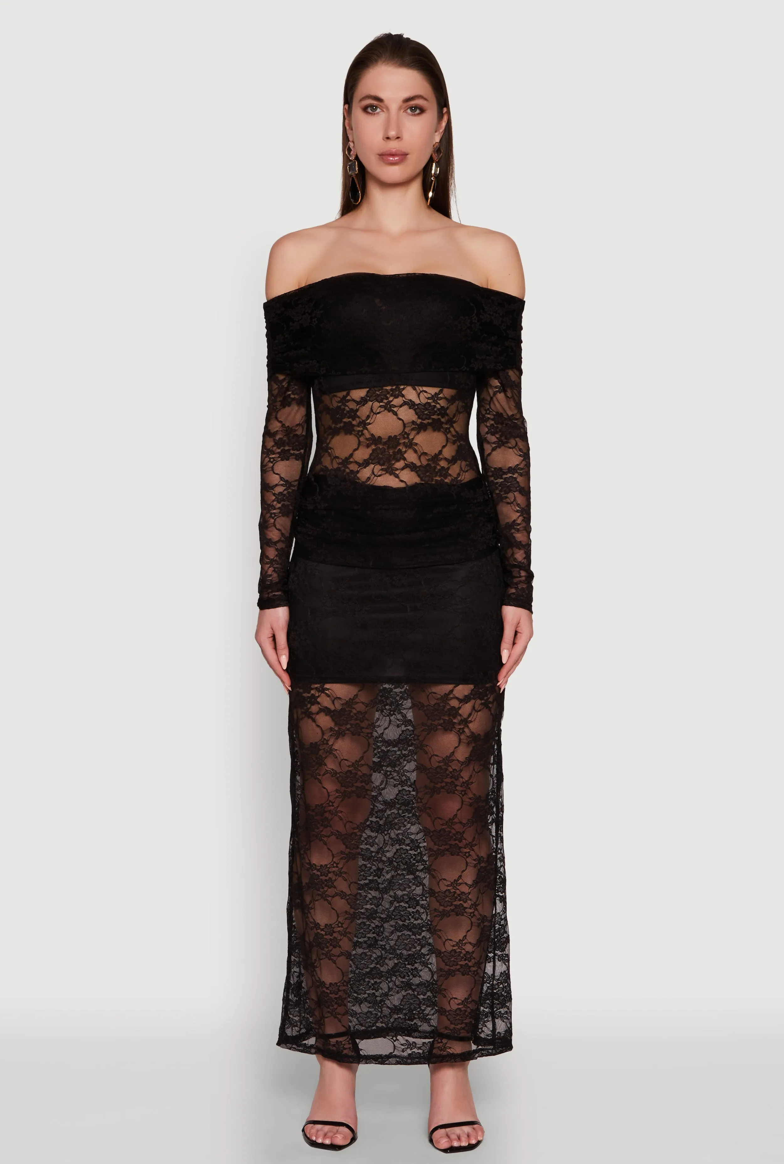 Lace Fold Over Off The Shoulder Blouse sold by Rainbow product image thumbnail 2