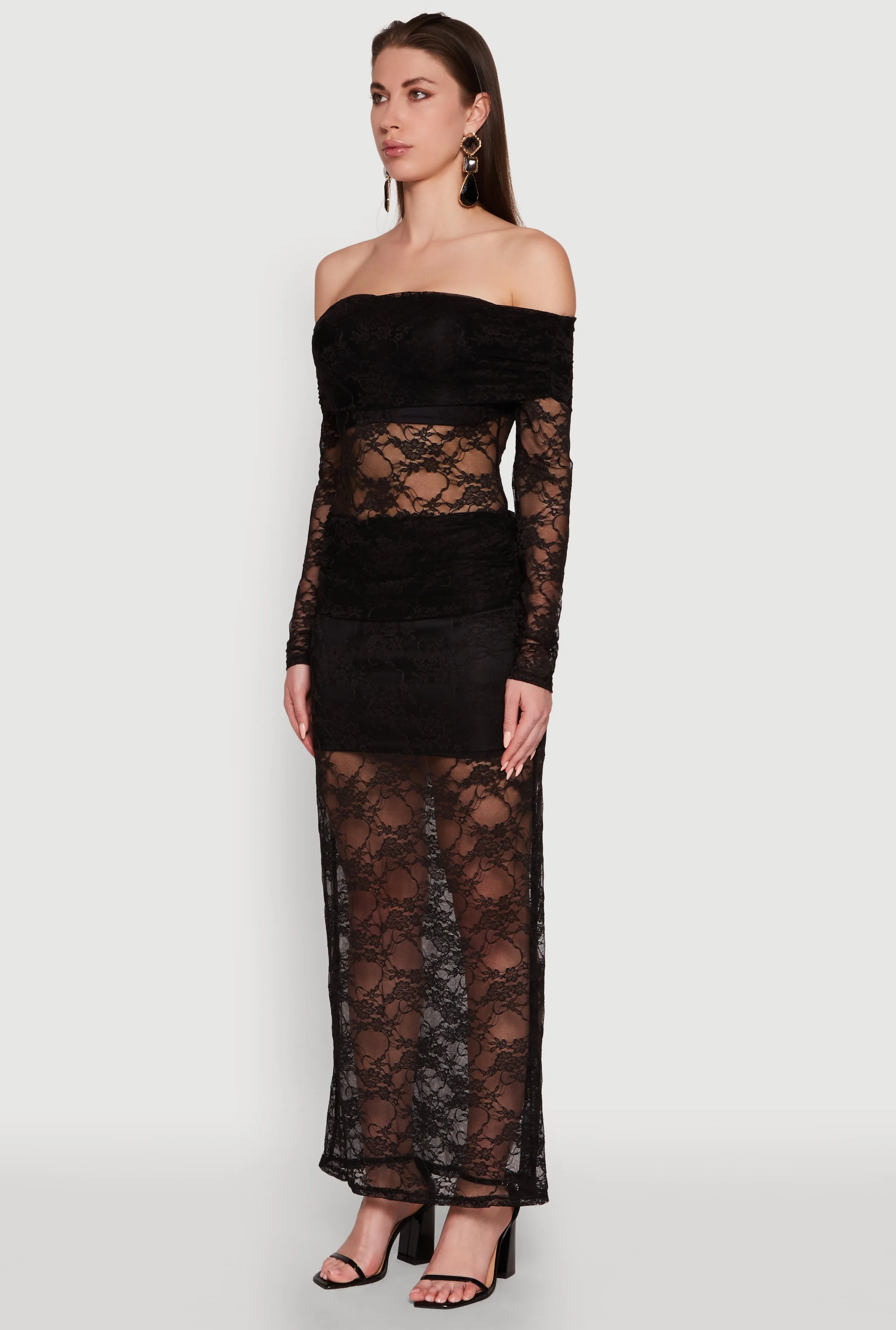 Lace Fold Over Off The Shoulder Blouse sold by Rainbow product image thumbnail 5