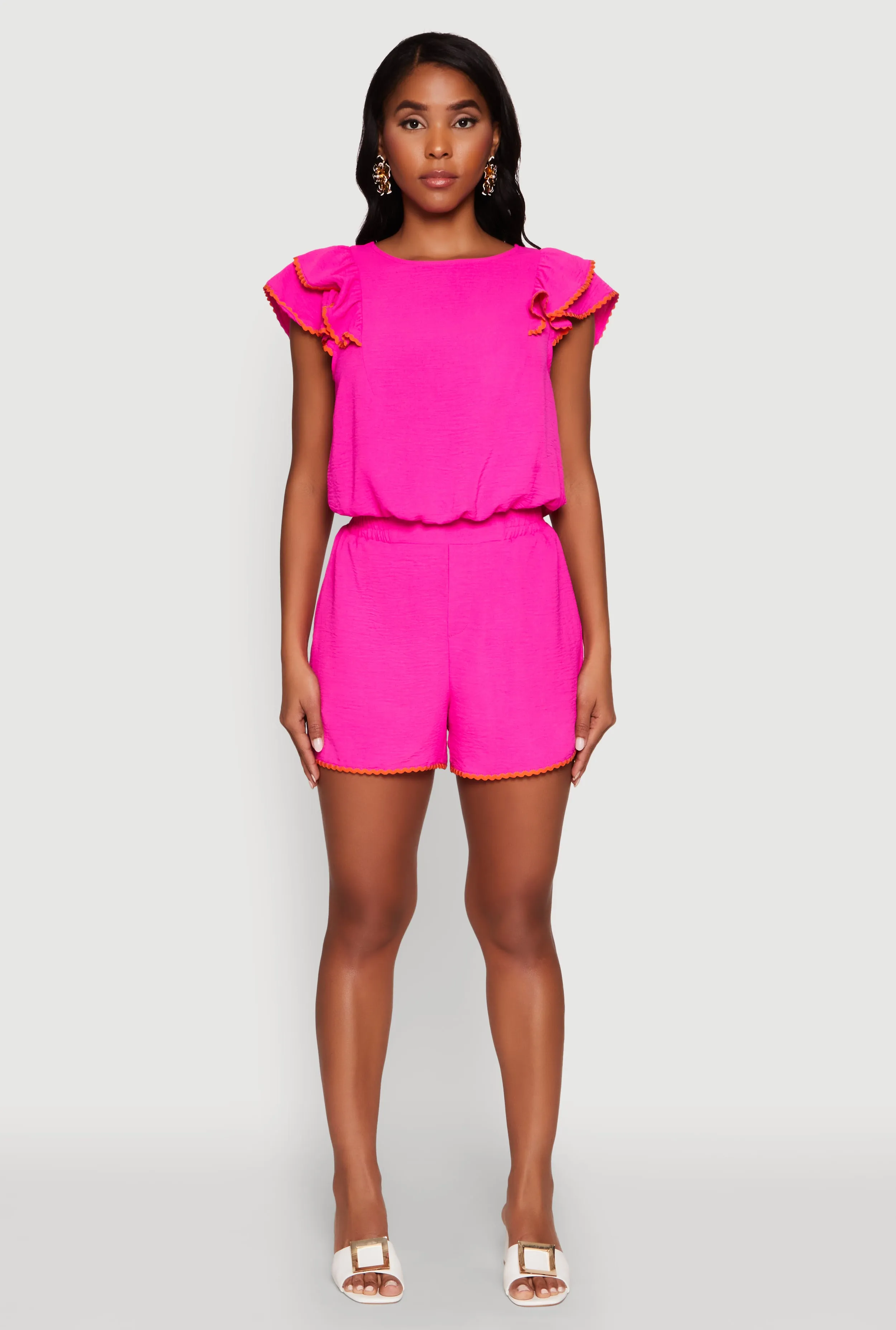 Chic Crepe Knit Cropped Blouse with Tiered Sleeves sold by Rainbow product image thumbnail 2