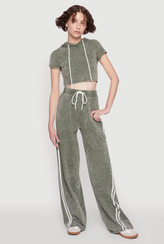 Daisy Mineral Wash Drawstring Waist Active Pants sold by Rainbow