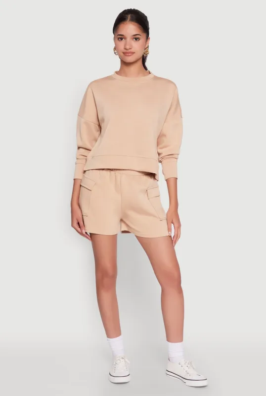 Trendy Soft Knit Pull On Cargo Shorts sold by Rainbow