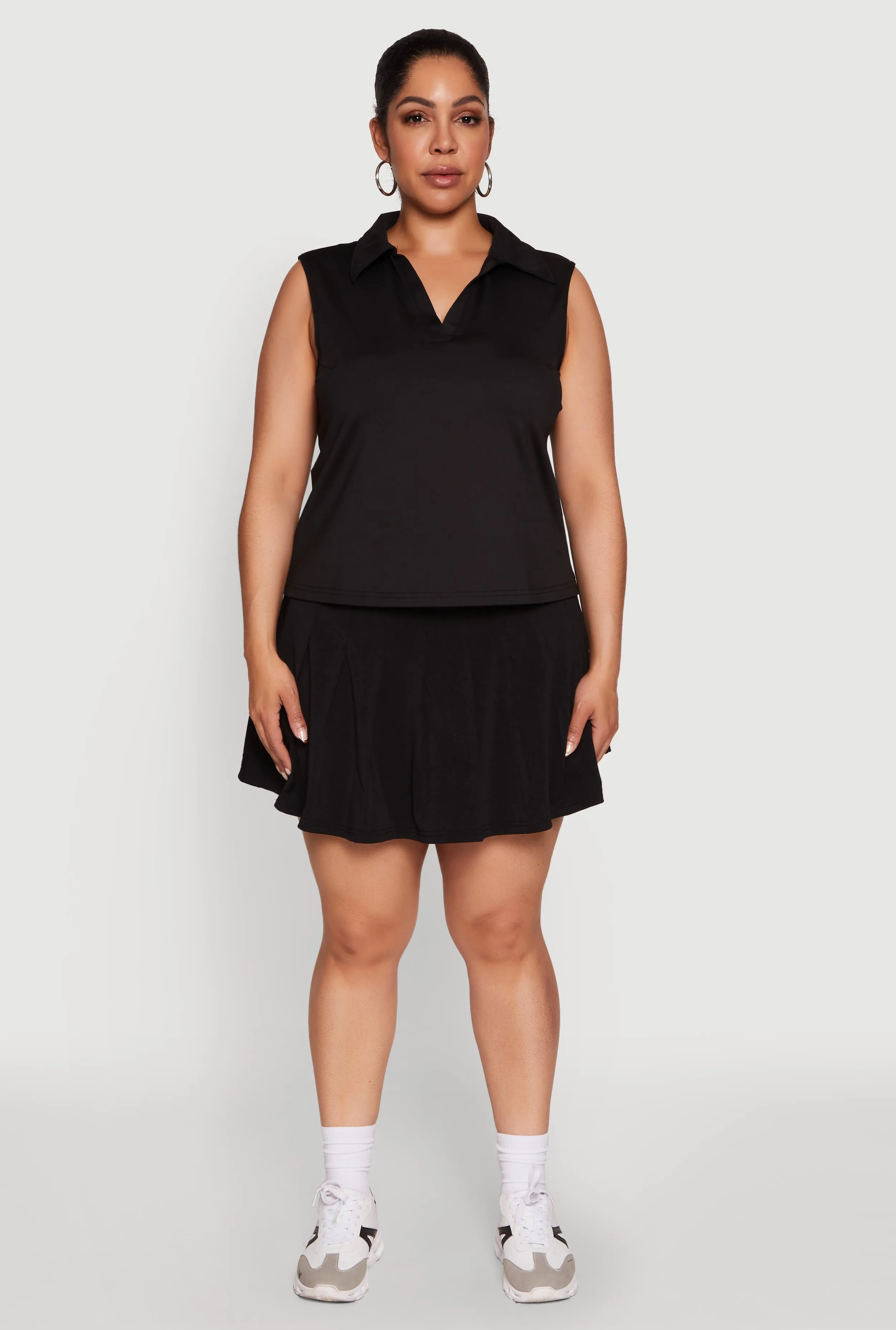 Plus Size Active Sleeveless Polo Top sold by Rainbow product image thumbnail 2